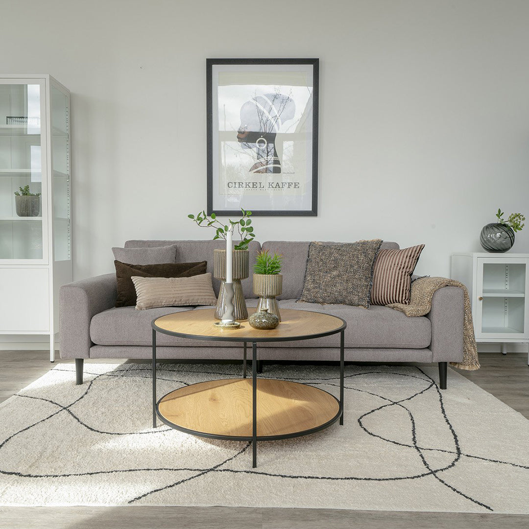 Klubska mizica Vita, Material: Iverna plošča/jeklo