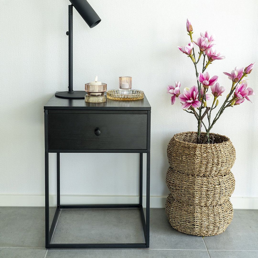 Stranska mizica Vita, Material: MDF/jeklo