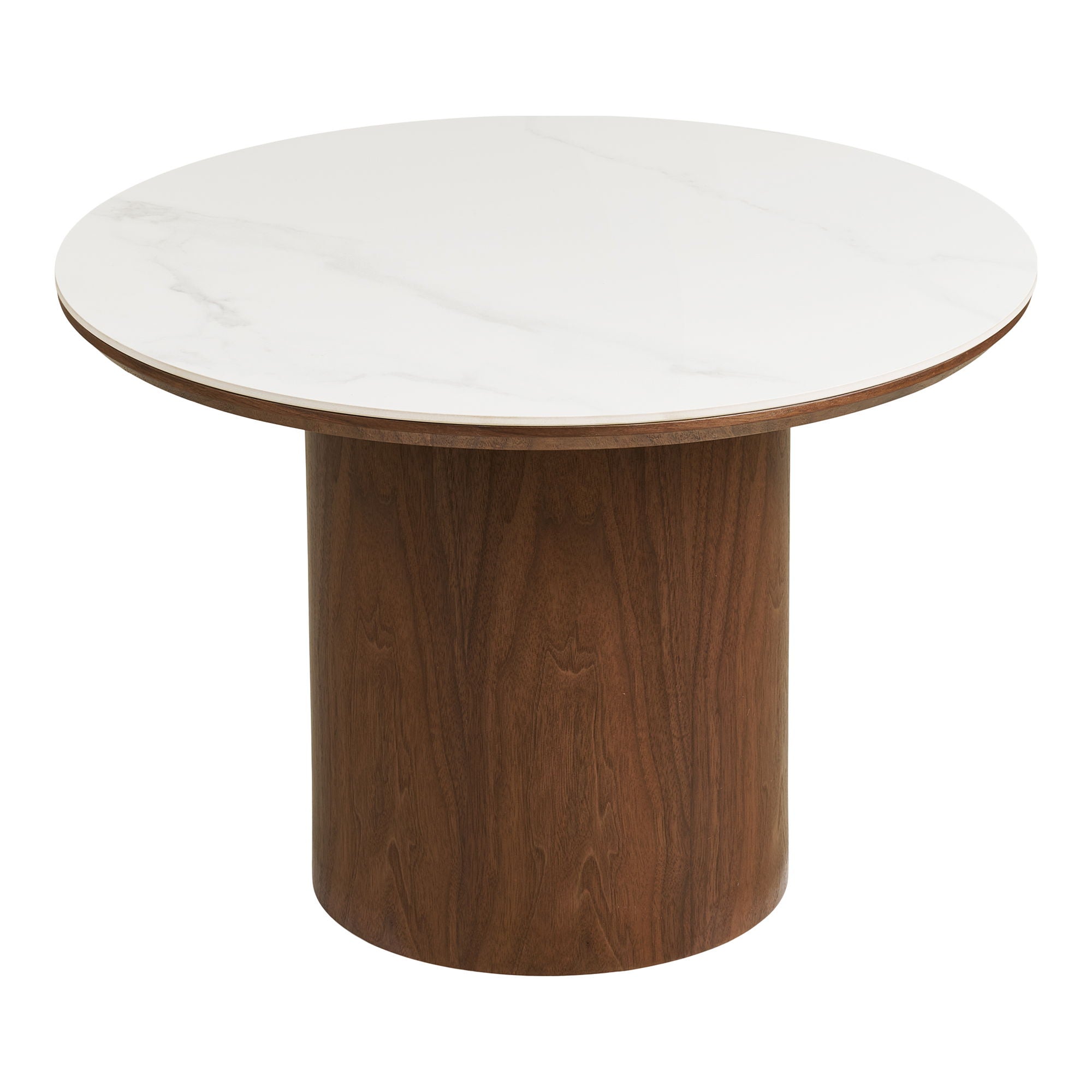 Klubska mizica Noli, material: keramika/furnir