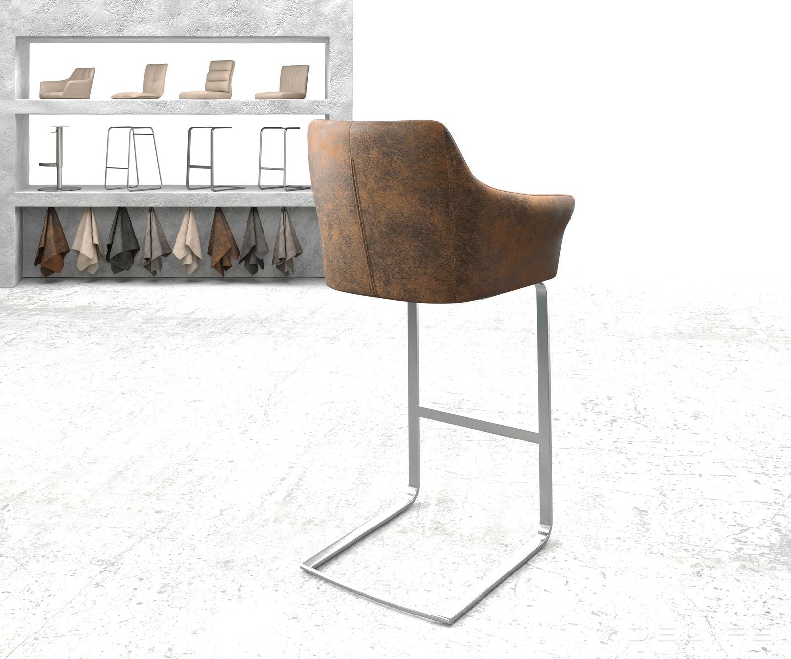 Barski stol Yulo, Material: Mikrofibra