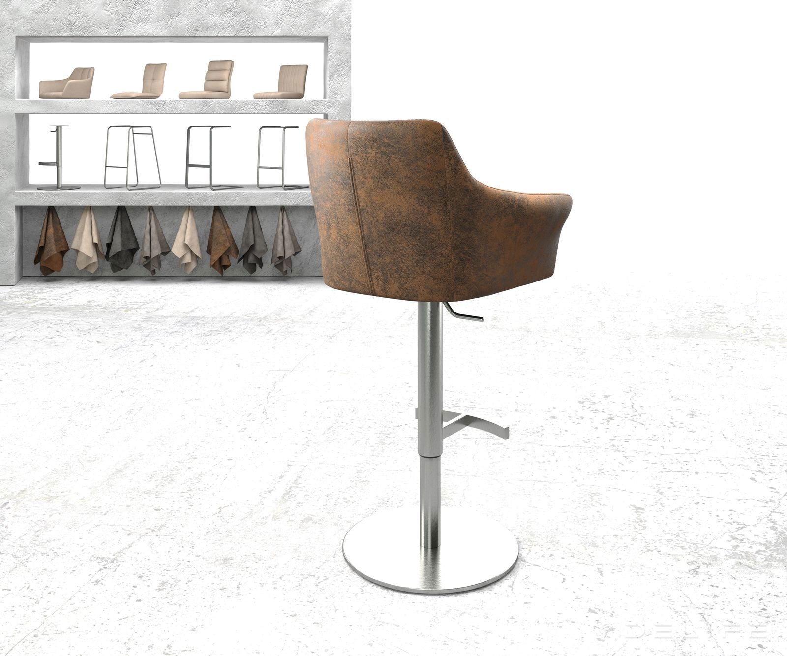 Barski stol Yulo, Material: Mikrofibra