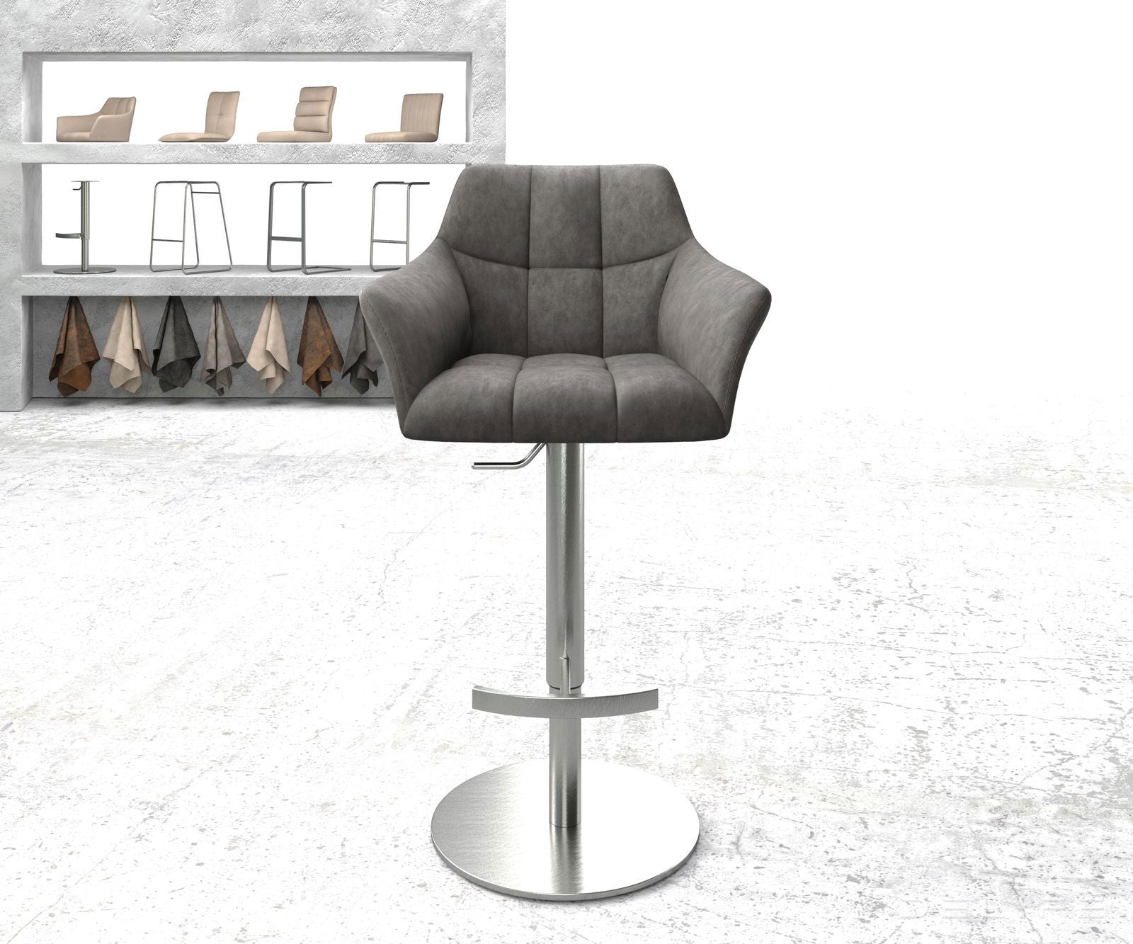 Barski stol Yulo, Material: Mikrofibra