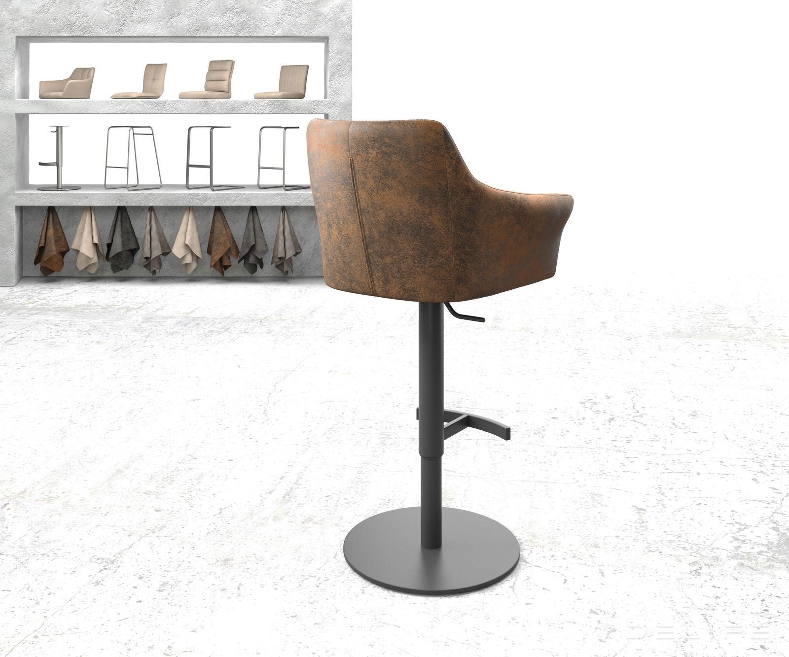 Barski stol Yulo, Material: Mikrofibra