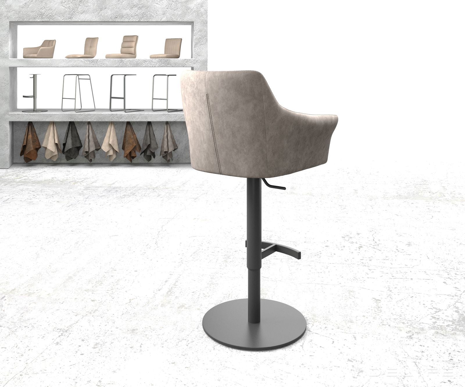 Barski stol Yulo, Material: Mikrofibra