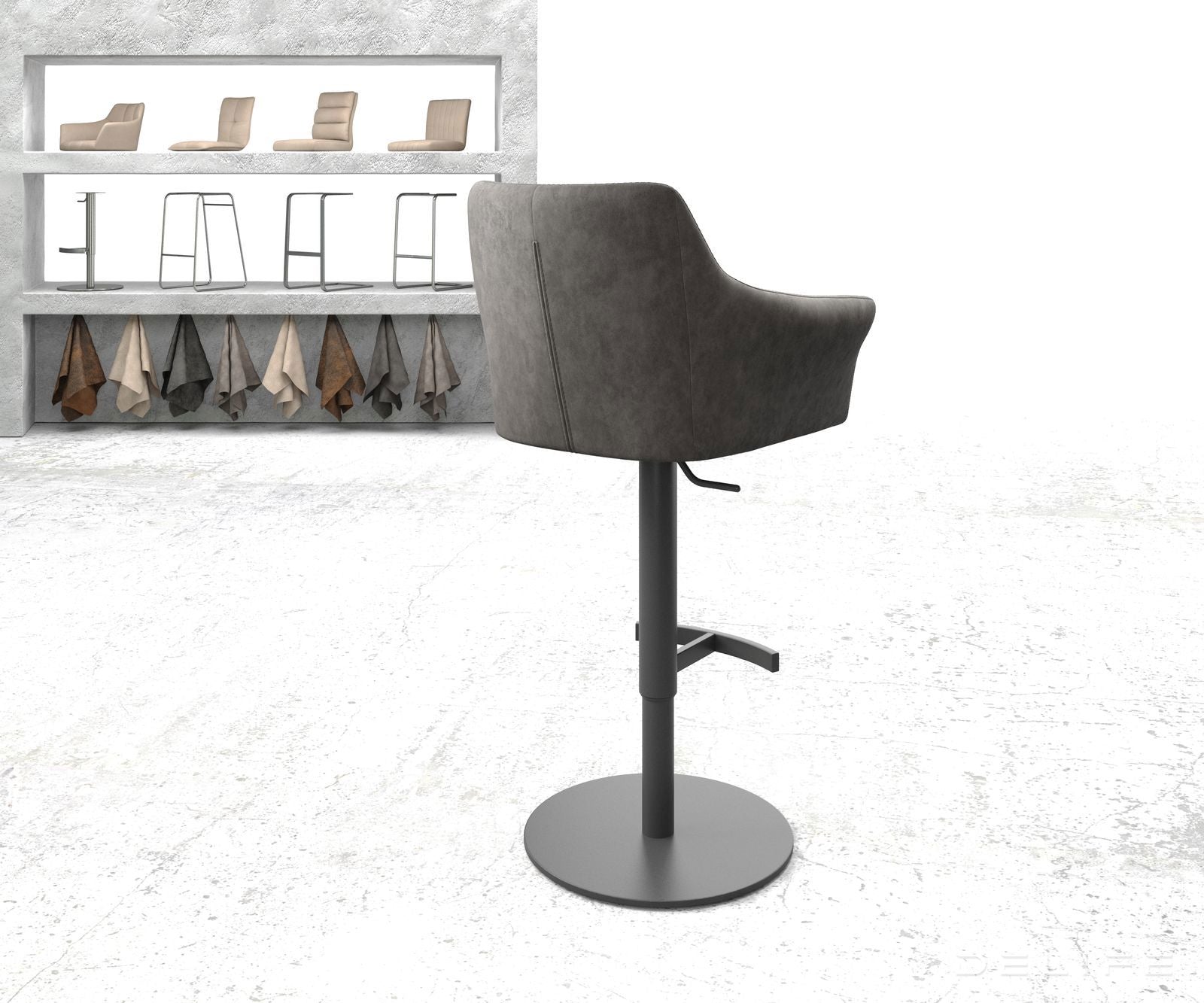 Barski stol Yulo, Material: Mikrofibra