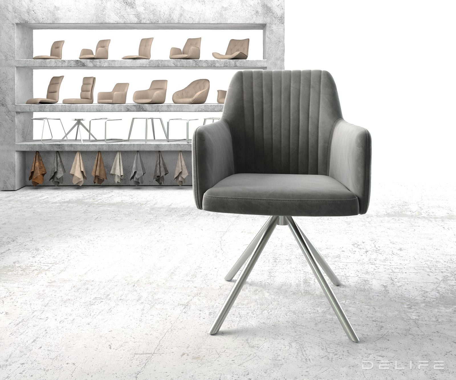 Jedilni stol Greg, Material: Žamet