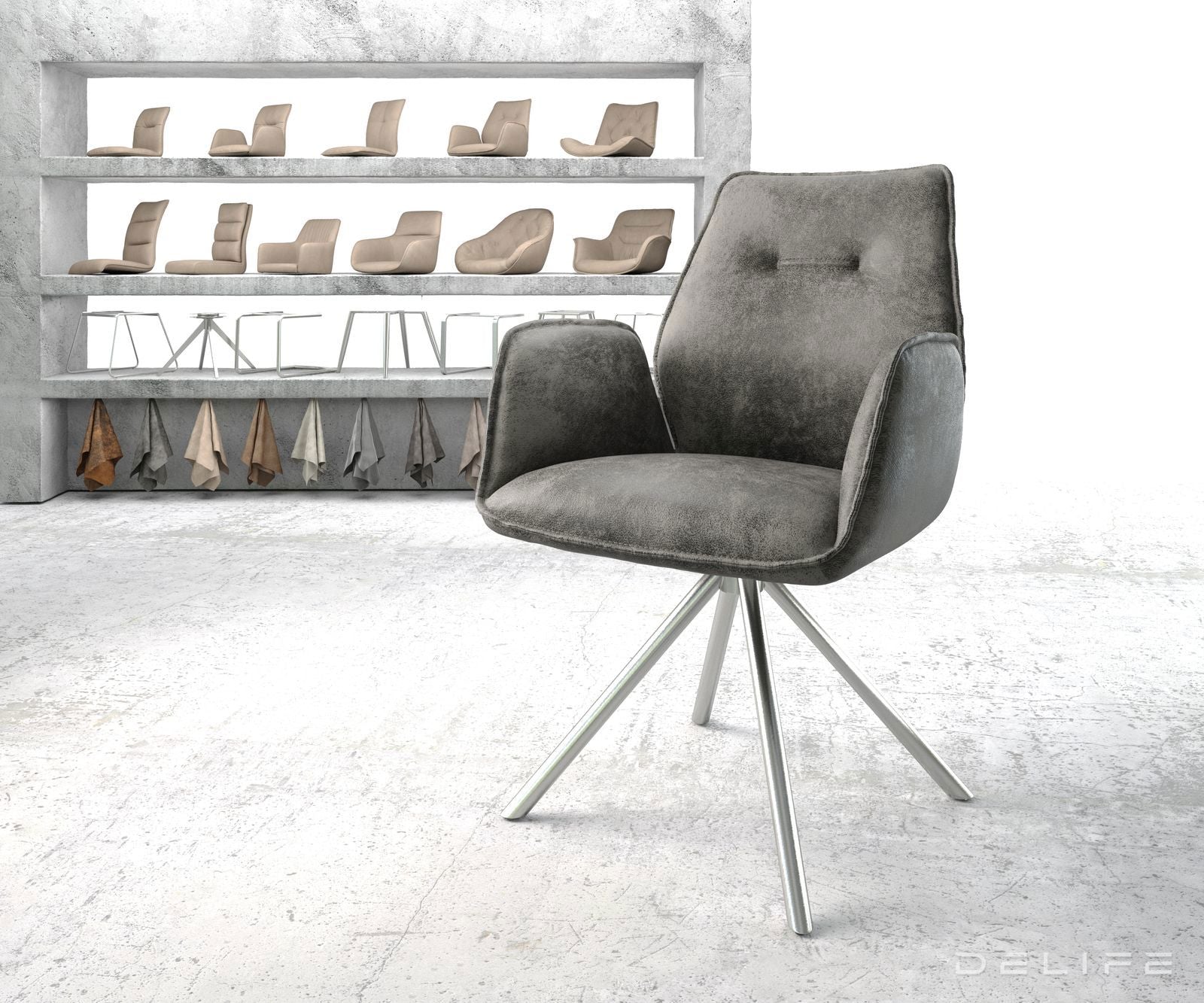 Jedilni stol Zoa, Material: Mikrofibra