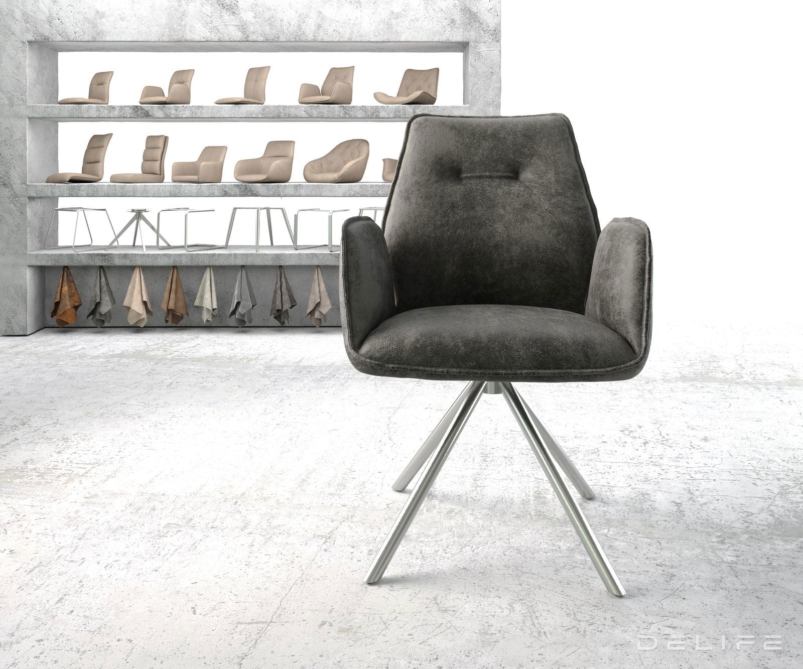 Jedilni stol Zoa, Material: Mikrofibra