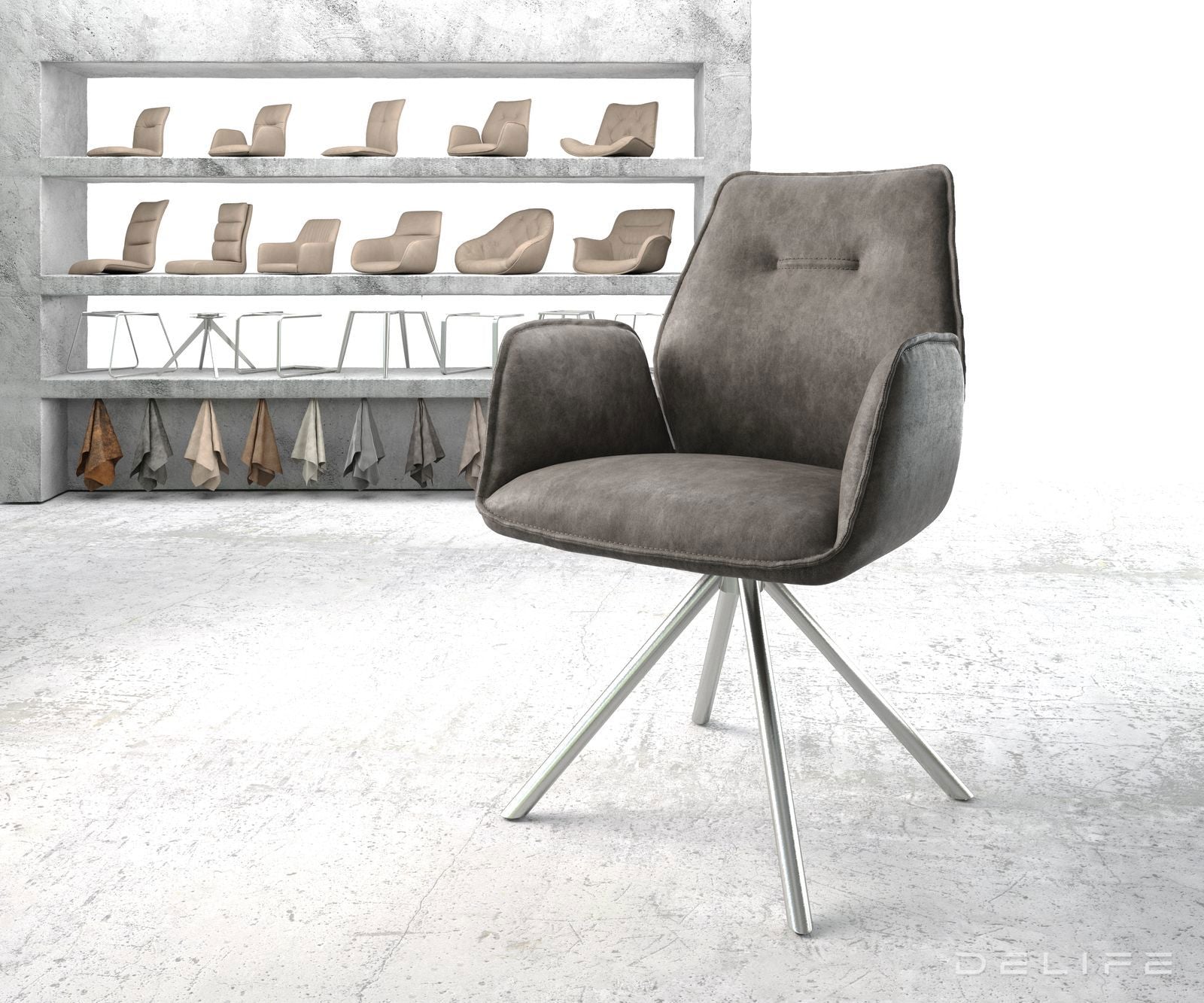 Jedilni stol Zoa, Material: Mikrofibra