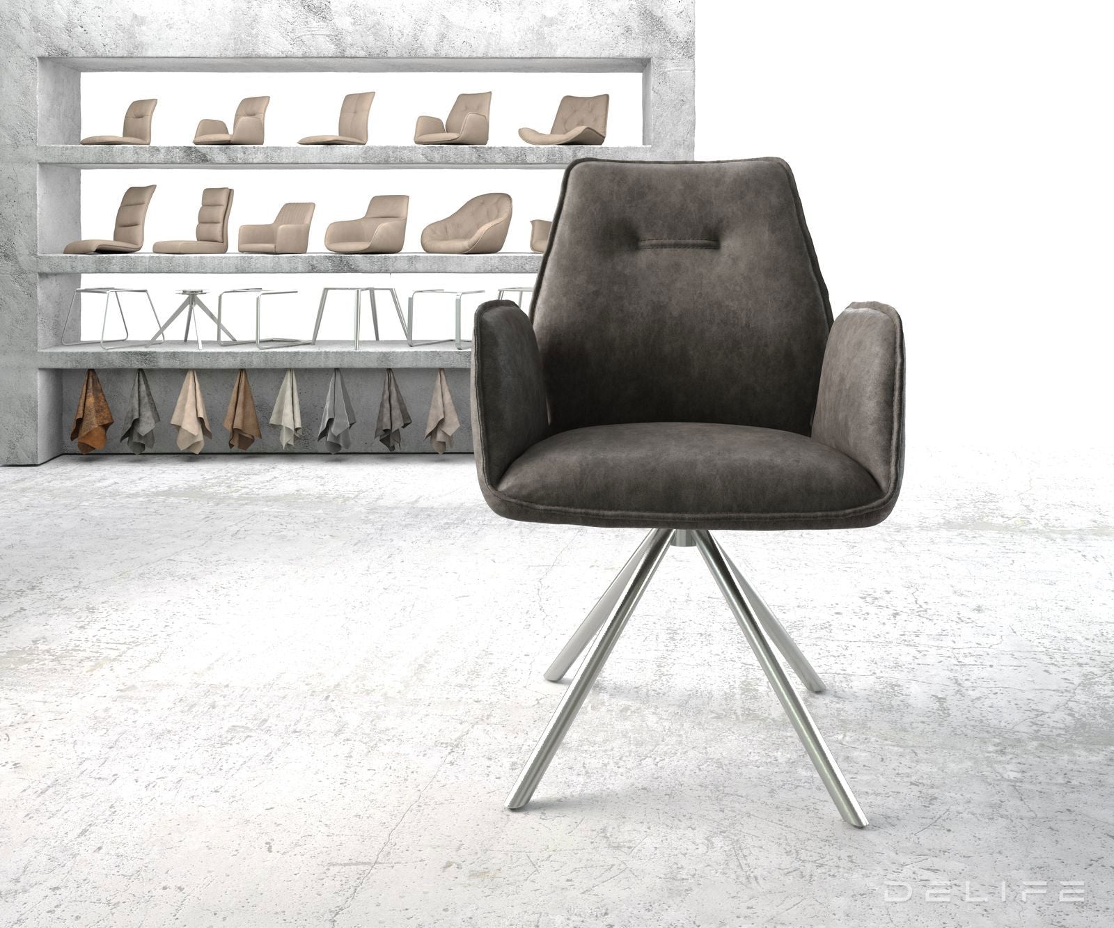 Jedilni stol Zoa, Material: Mikrofibra