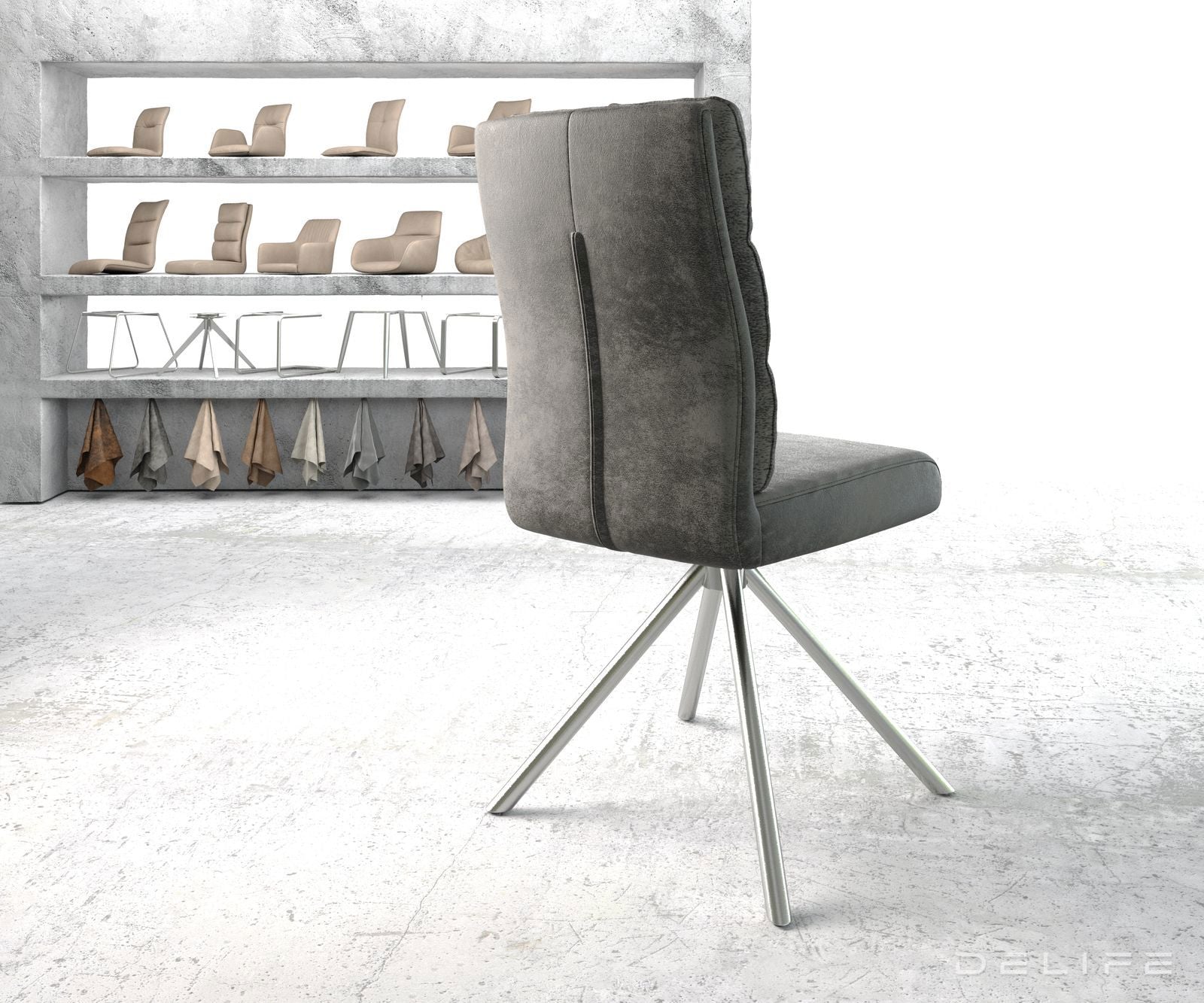 Jedilni stol Pela, Material: Mikrofibra