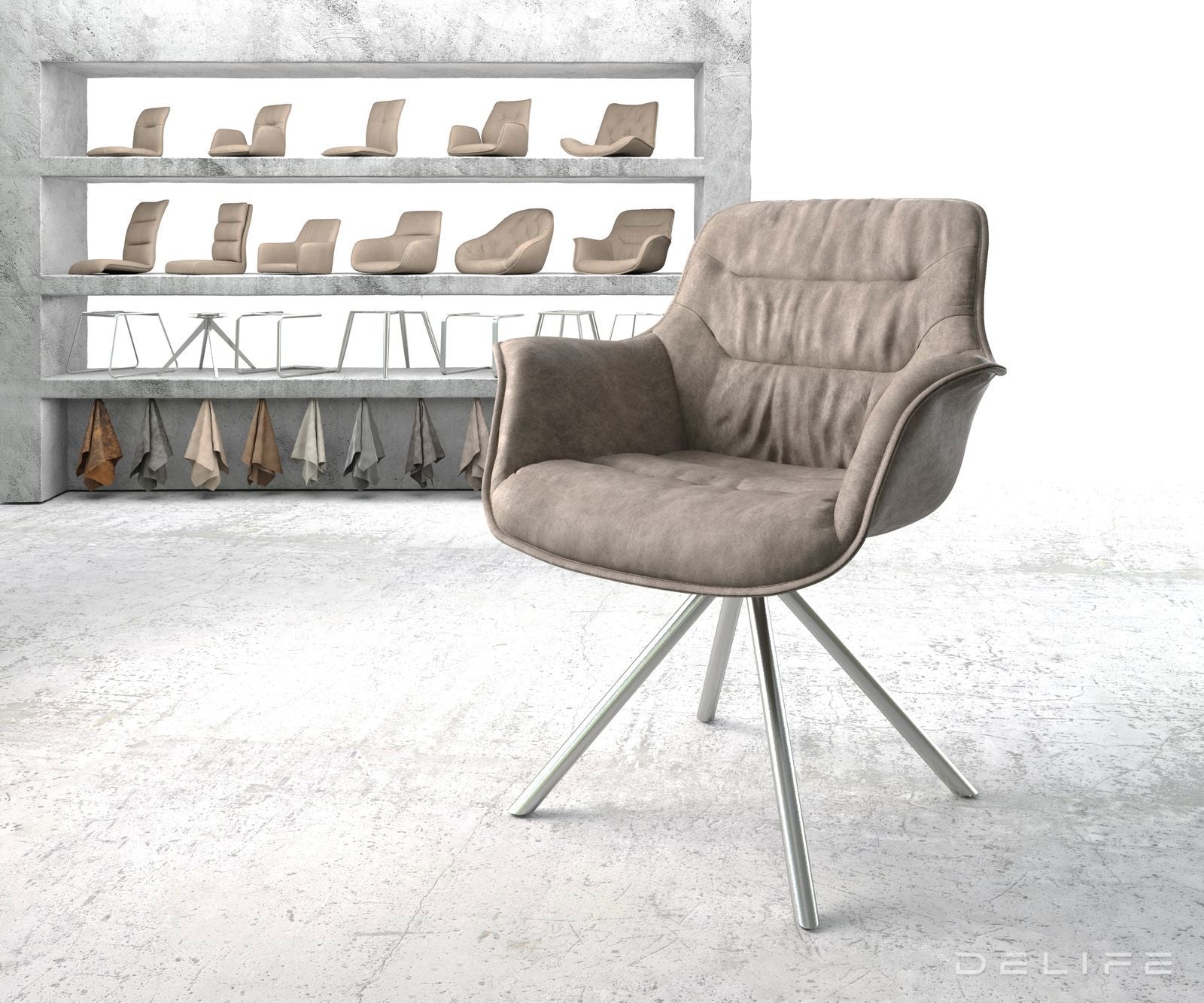 Jedilni stol Kaira, Material: Mikrofibra