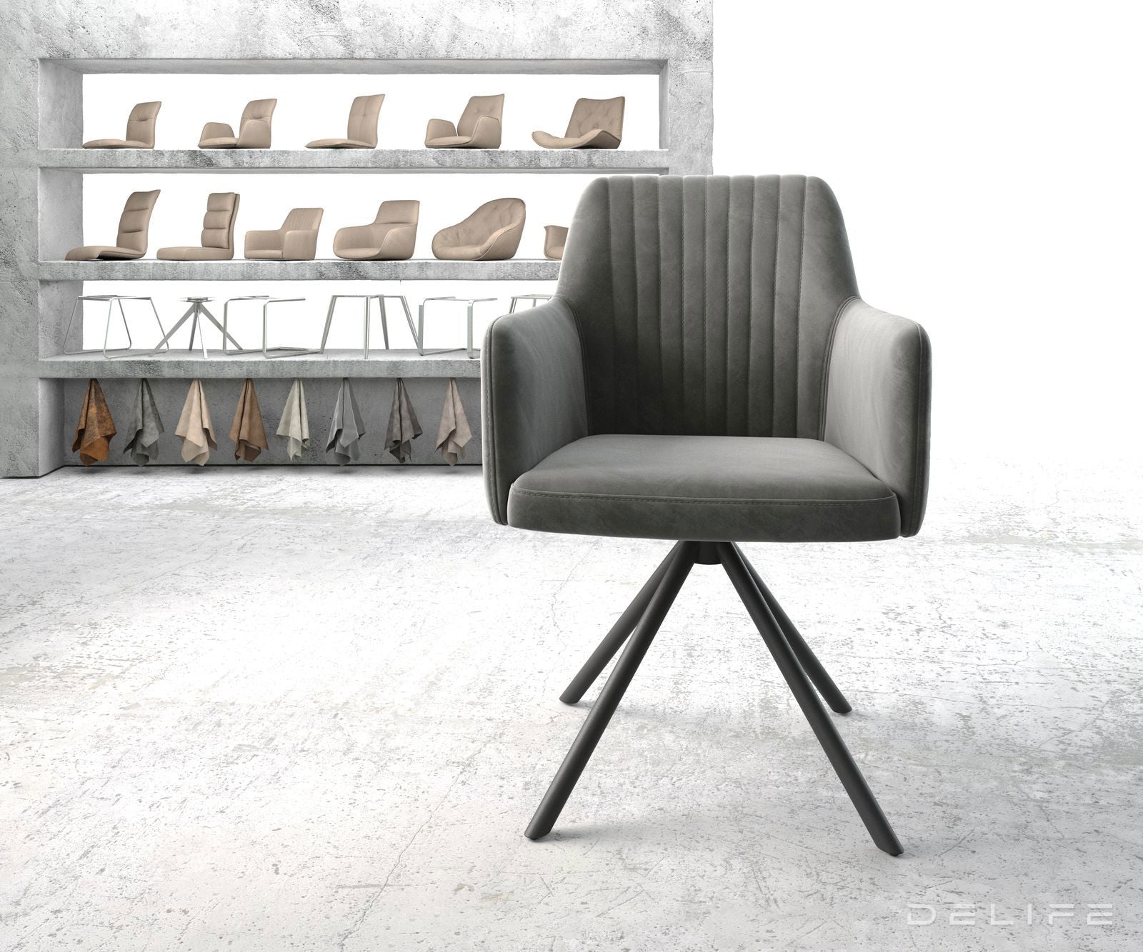 Jedilni stol Greg, Material: Žamet