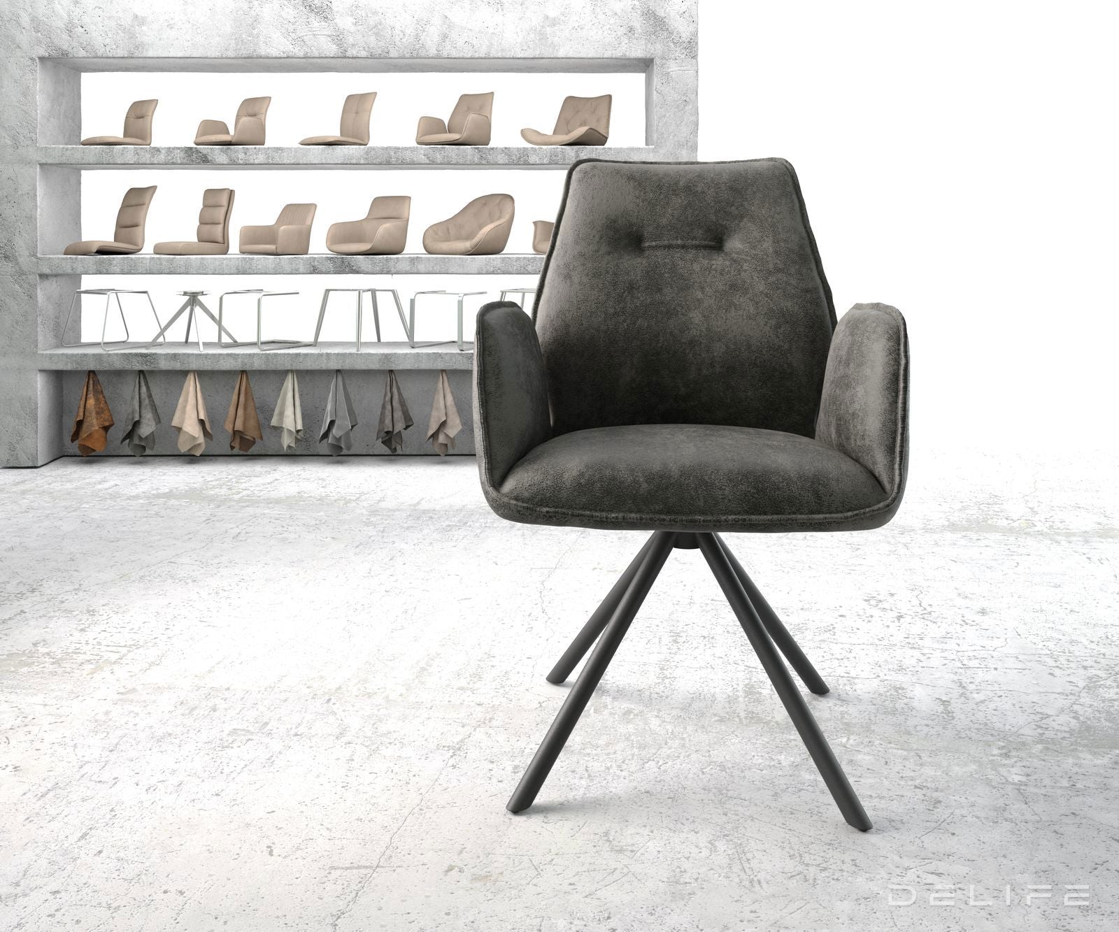 Jedilni stol Zoa, Material: Mikrofibra