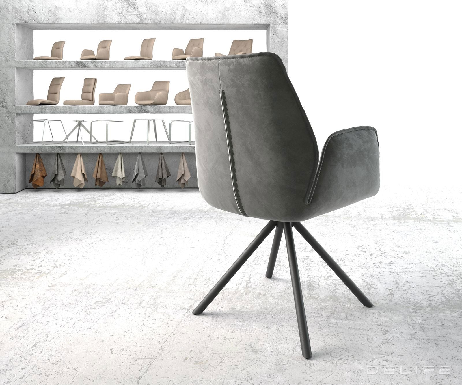 Jedilni stol Zoa, Material: Žamet