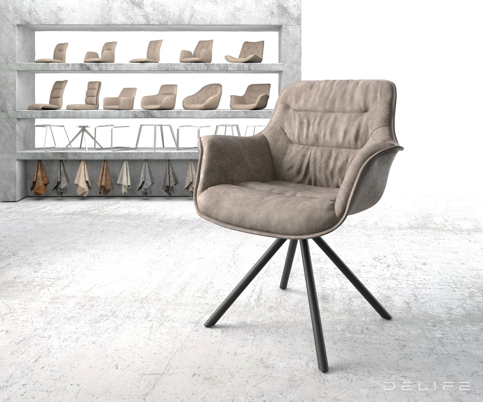 Jedilni stol Kaira, Material: Mikrofibra