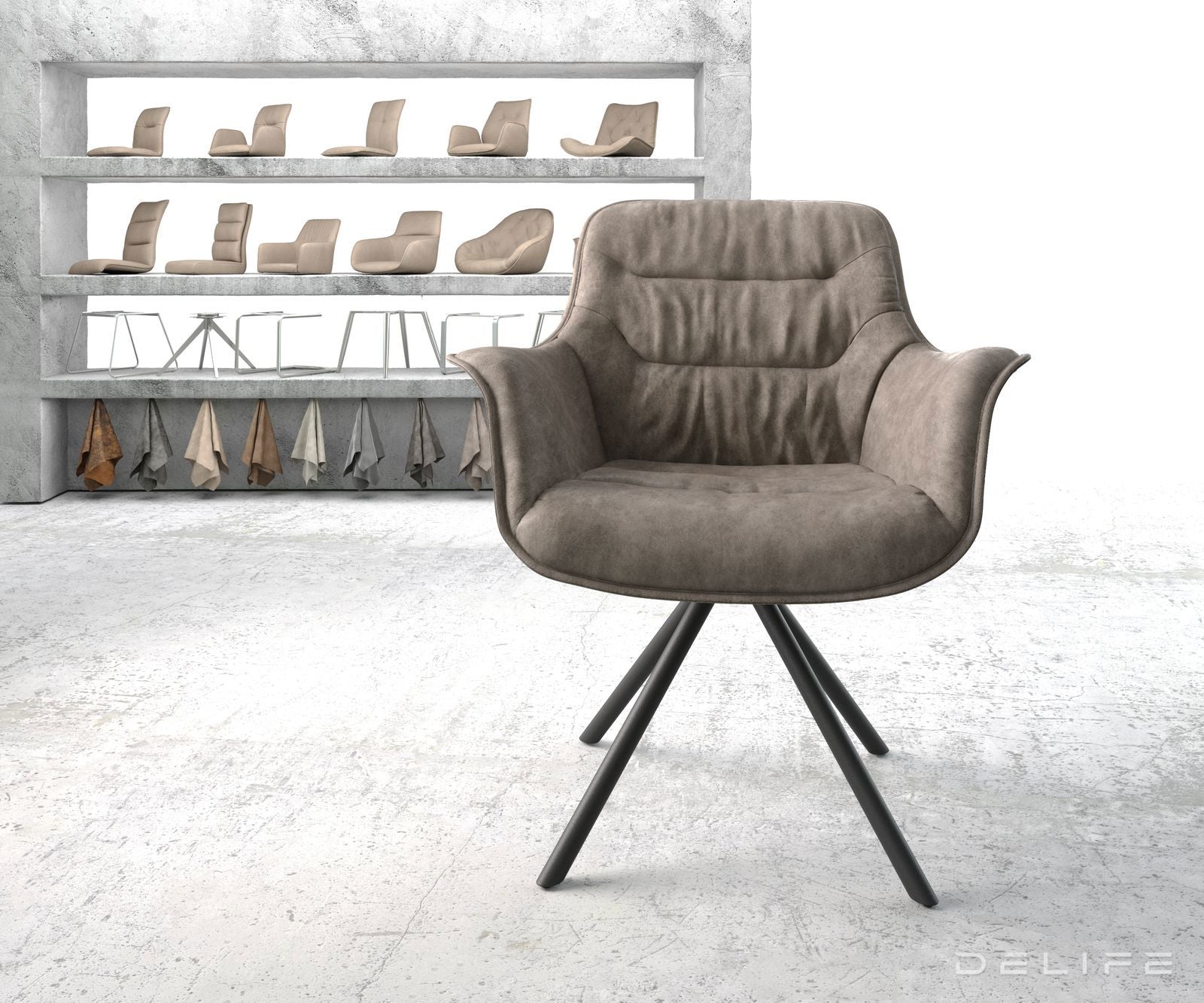 Jedilni stol Kaira, Material: Mikrofibra