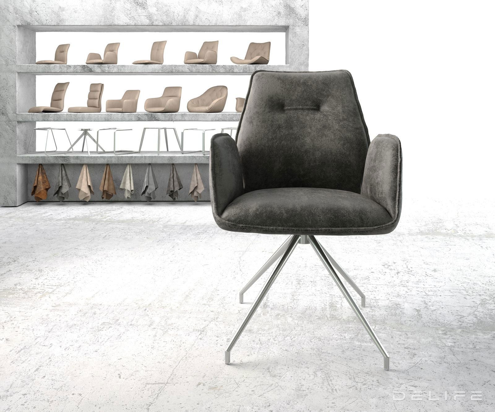 Jedilni stol Zoa, Material: Mikrofibra