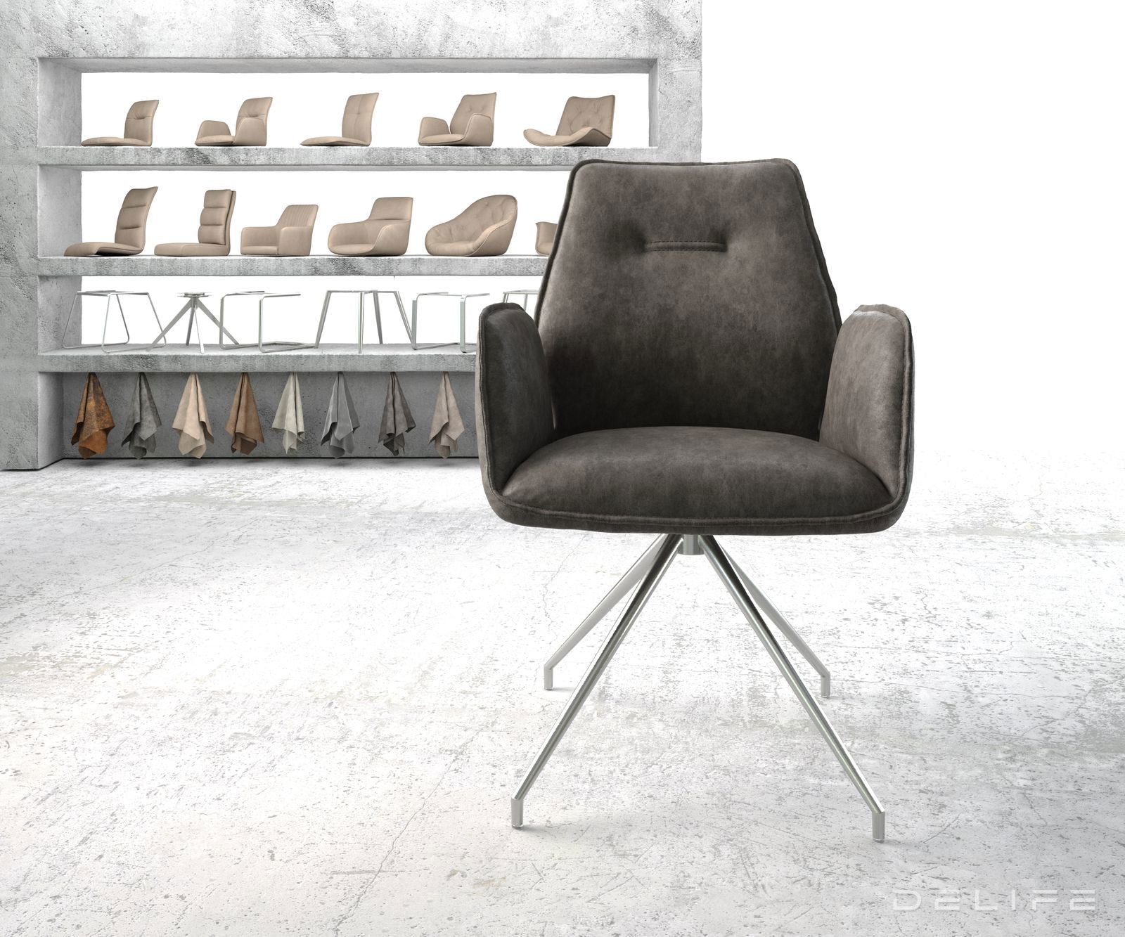 Jedilni stol Zoa, Material: Mikrofibra