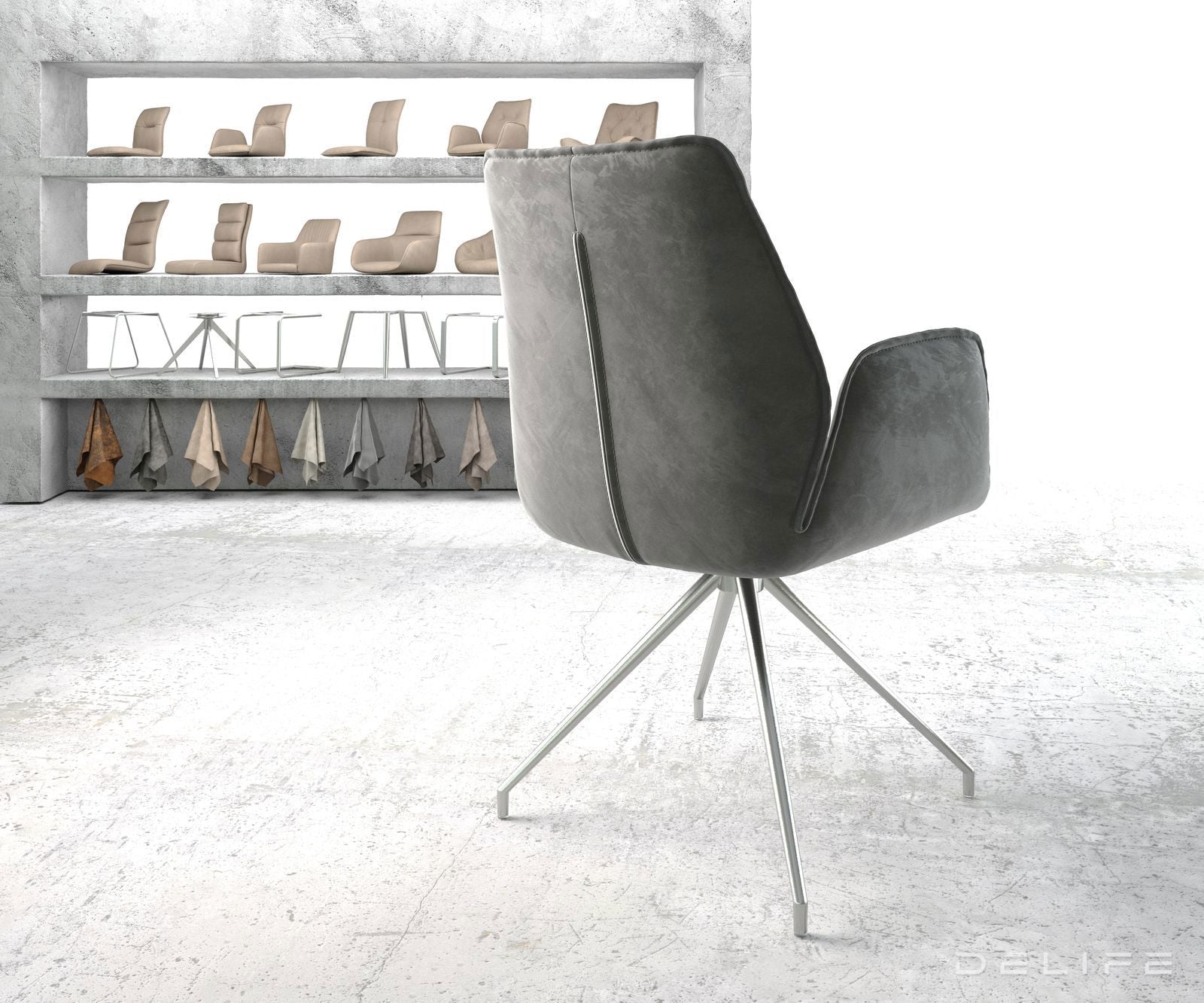 Jedilni stol Zoa, Material: Žamet