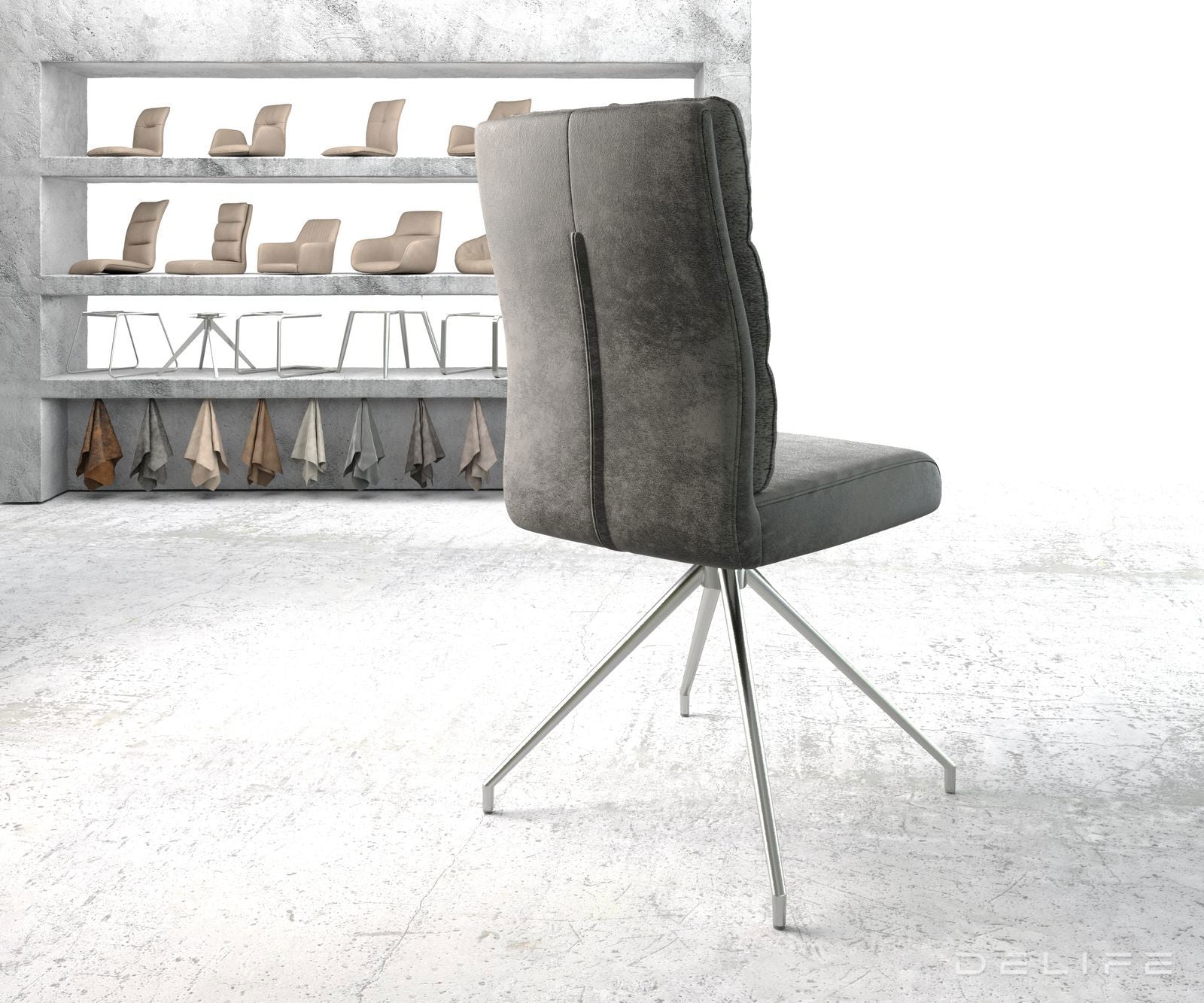 Jedilni stol Pela, Material: Mikrofibra