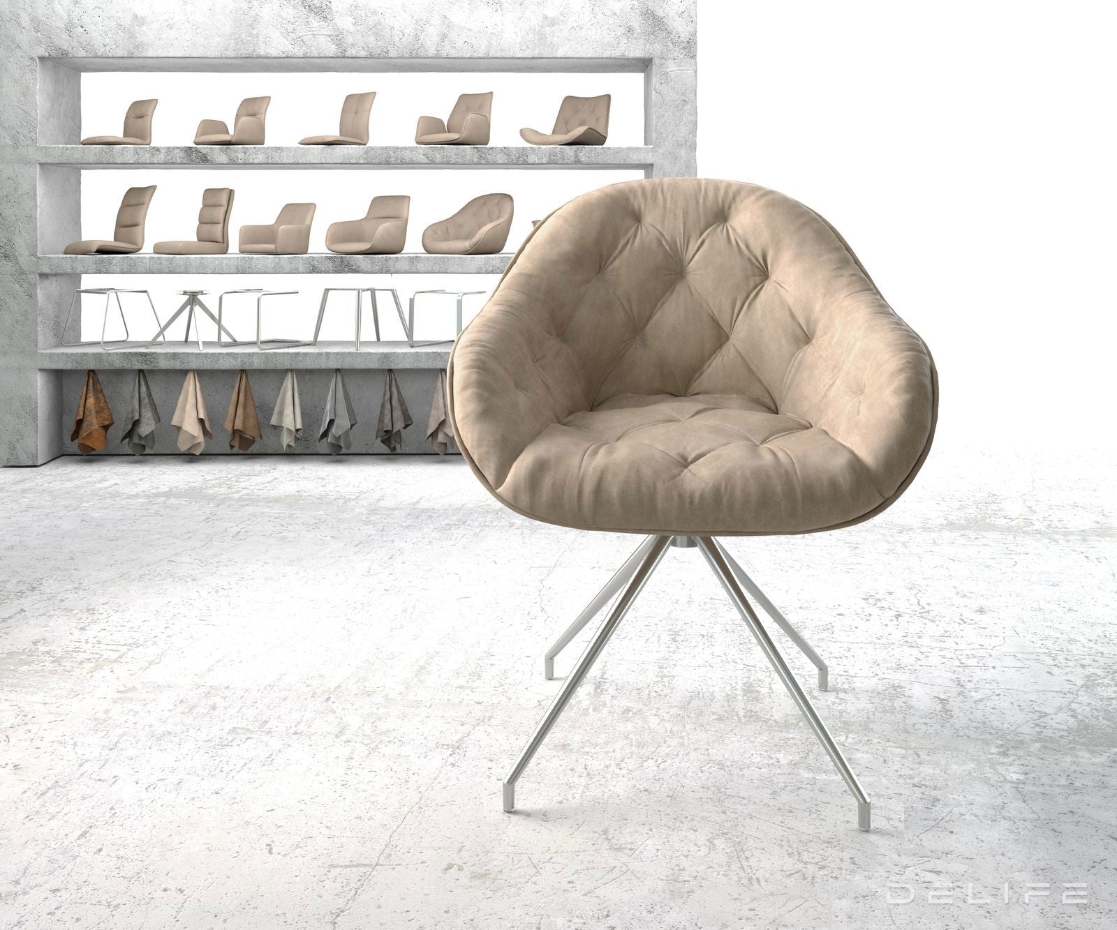 Jedilni stol Gaio, Material: Mikrofibra