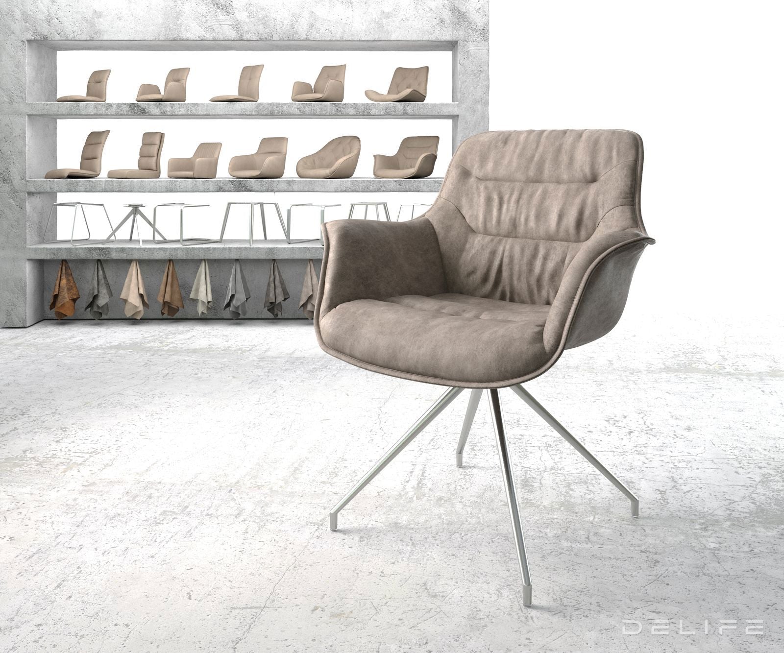 Jedilni stol Kaira, Material: Mikrofibra