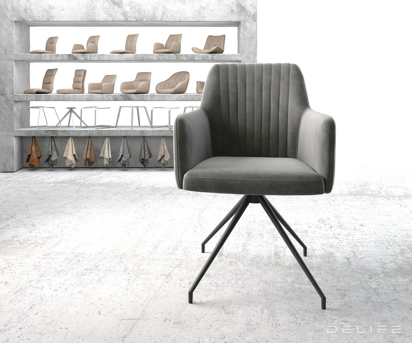 Jedilni stol Greg, Material: Žamet