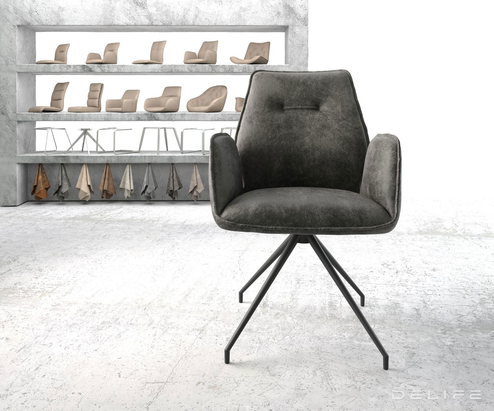 Jedilni stol Zoa, Material: Mikrofibra