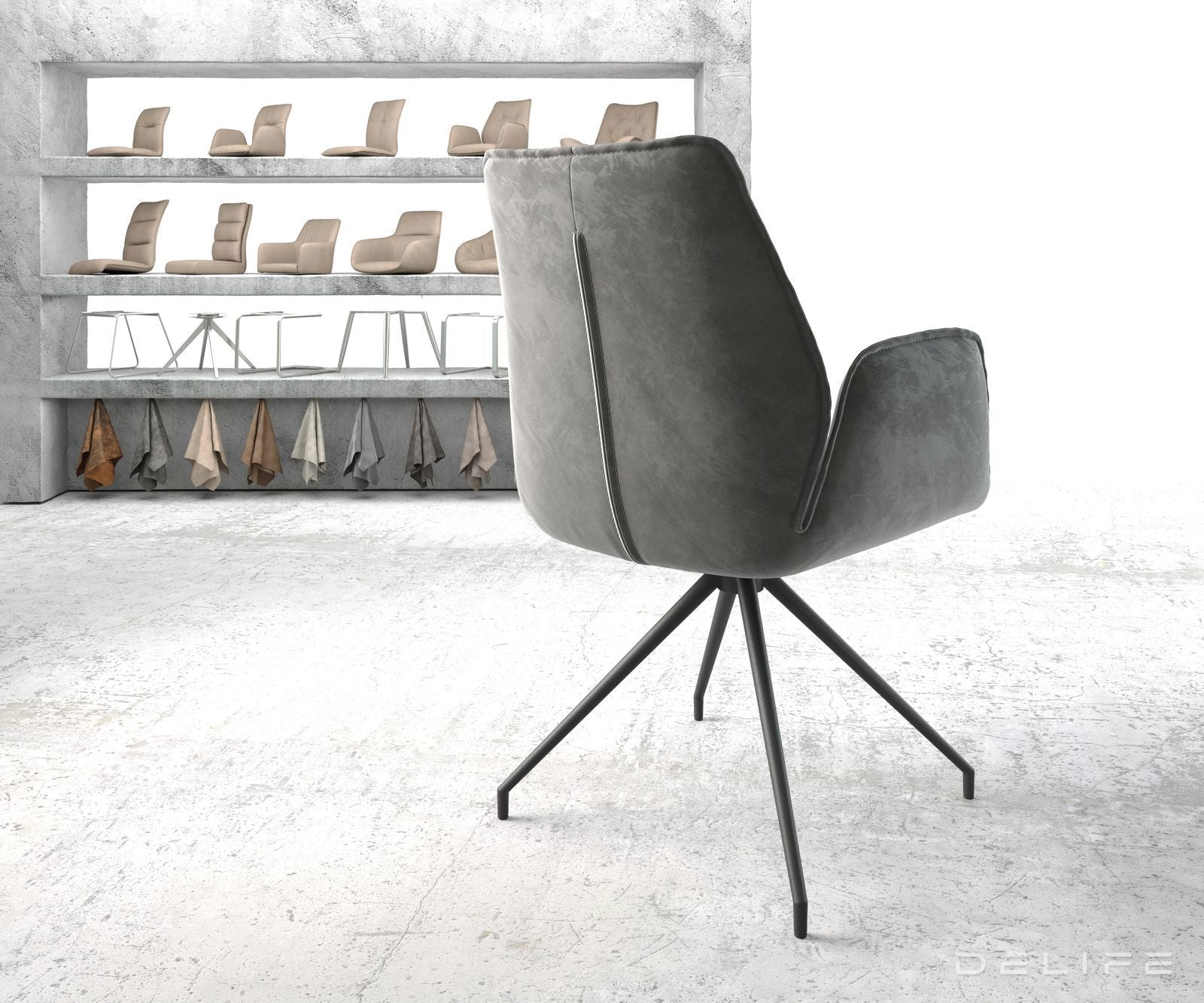 Jedilni stol Zoa, Material: Žamet