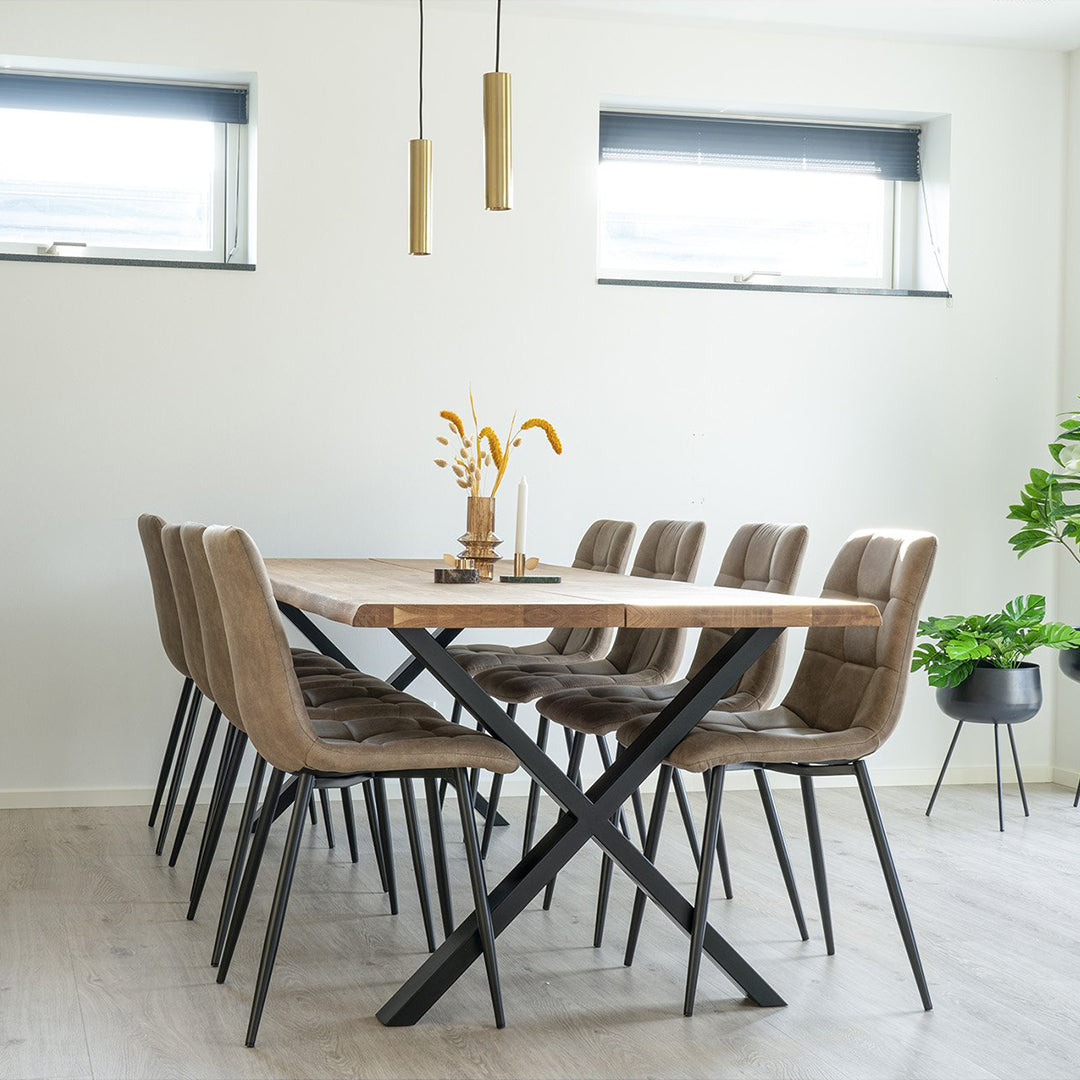 Fiksna miza Toulon 95x240x75cm, Material: Hrast