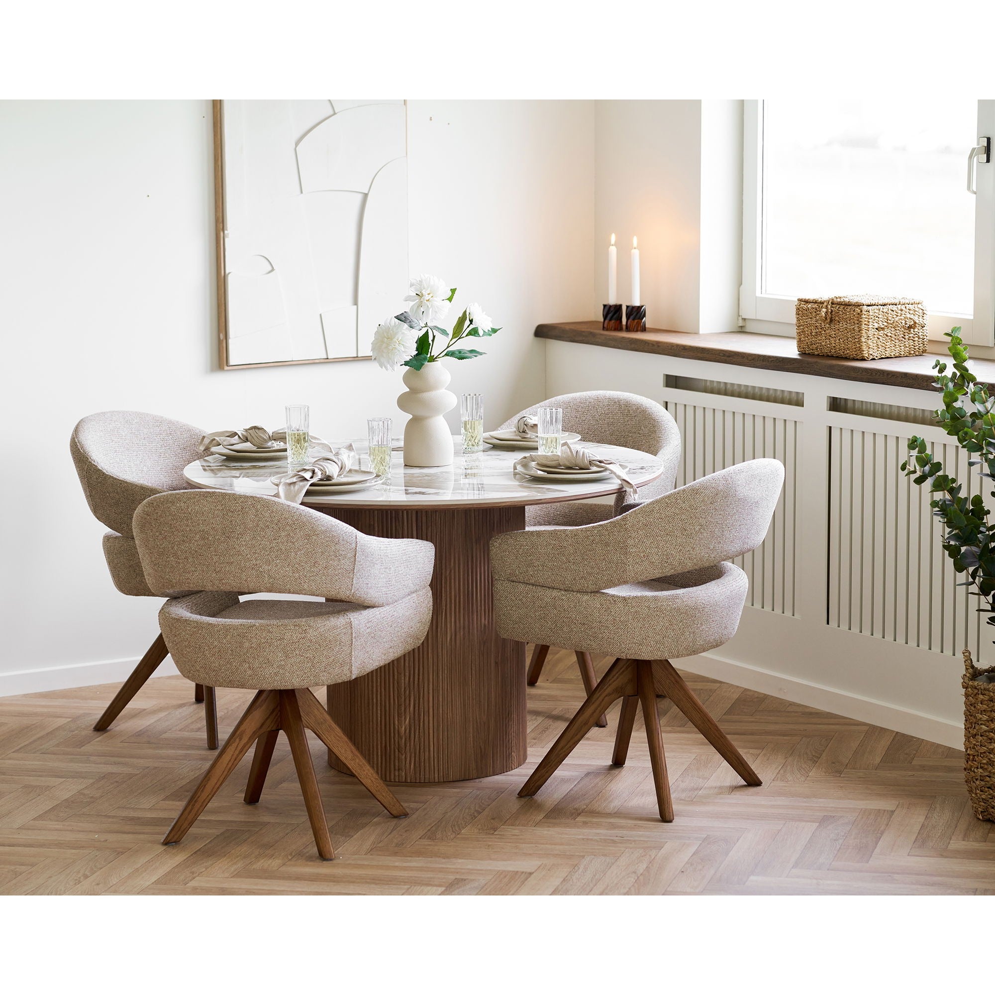 Fiksni stol Athens 120x120 cm, material: keramika/MDF