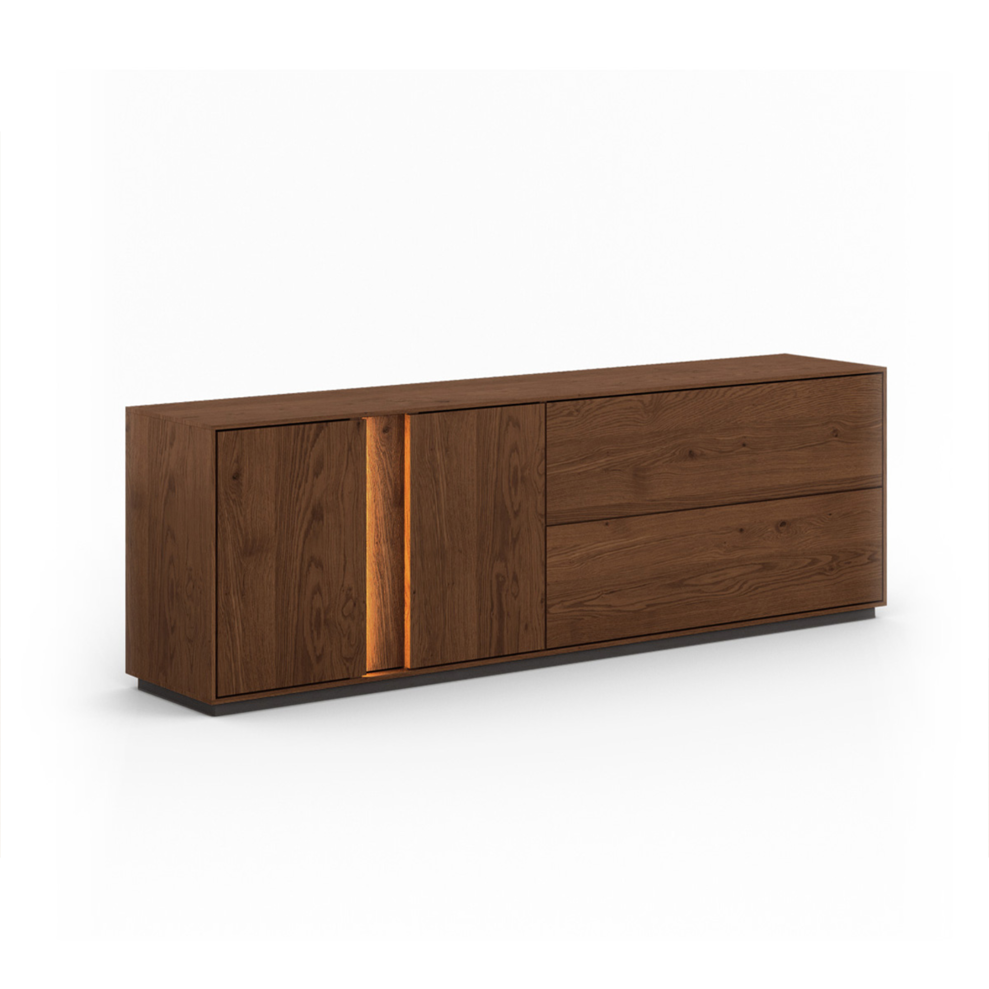 TV komoda Collodi, material: masivni hrast