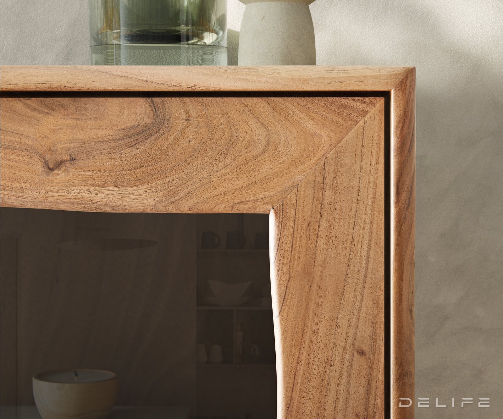 Vitrina Live-Edge 120x190cm, Material: Akacija