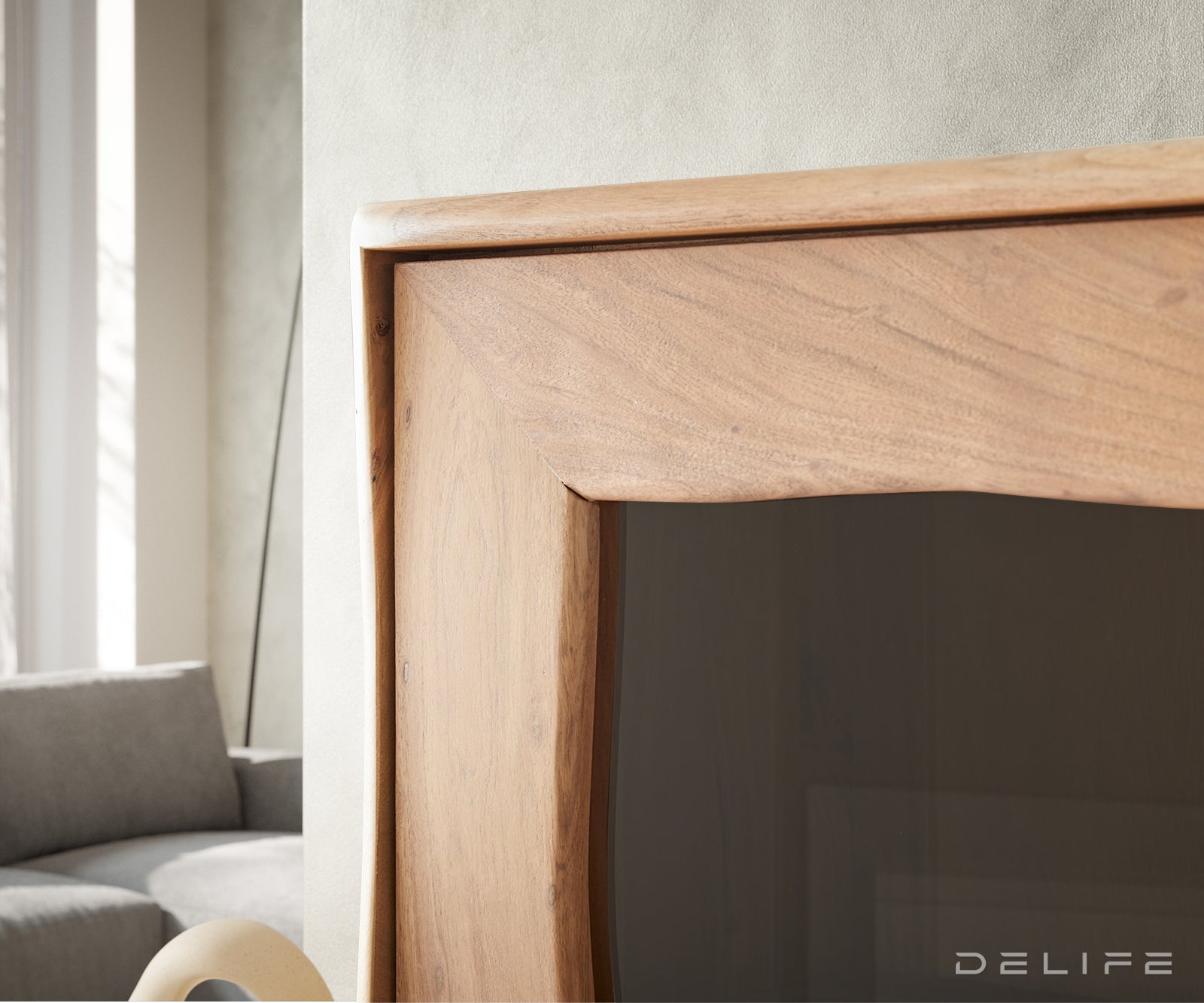 Vitrina Live-Edge 120x190cm, Material: Akacija