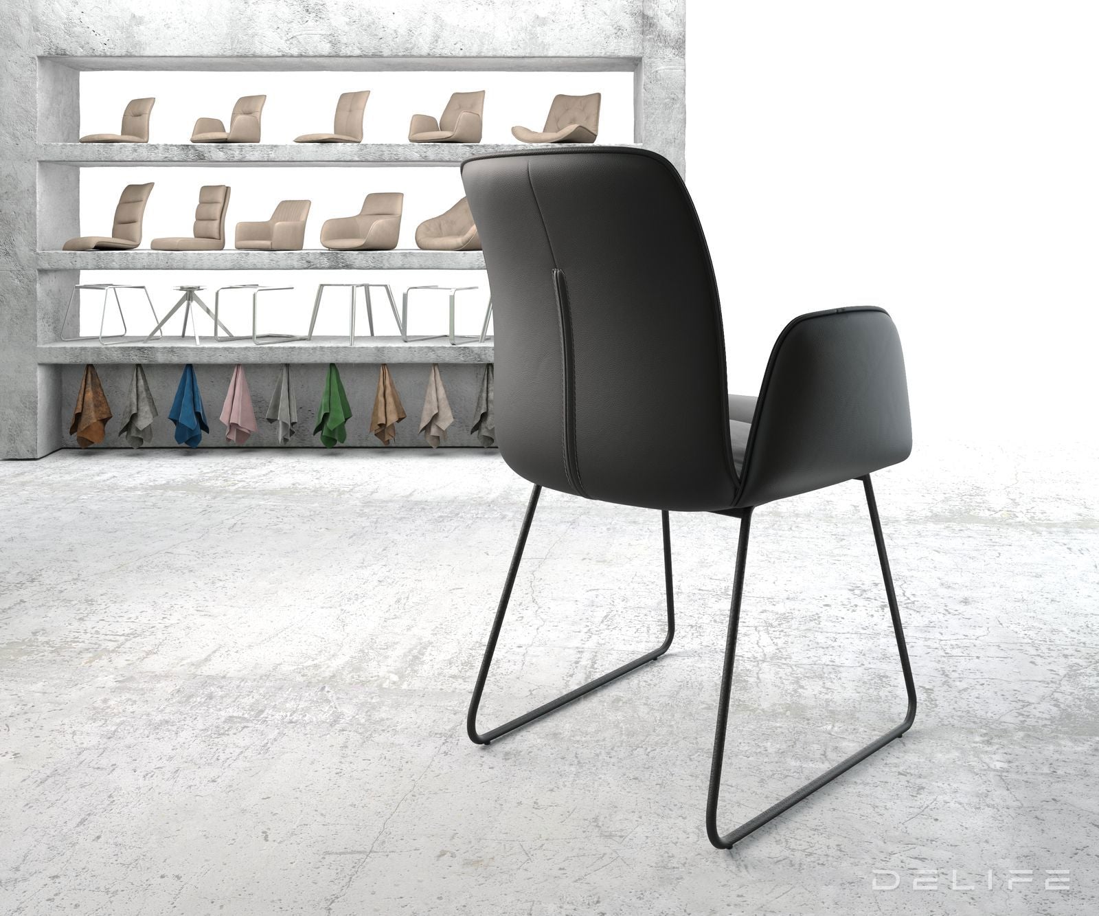 Jedilni stol Vinja, Material: Usnje 