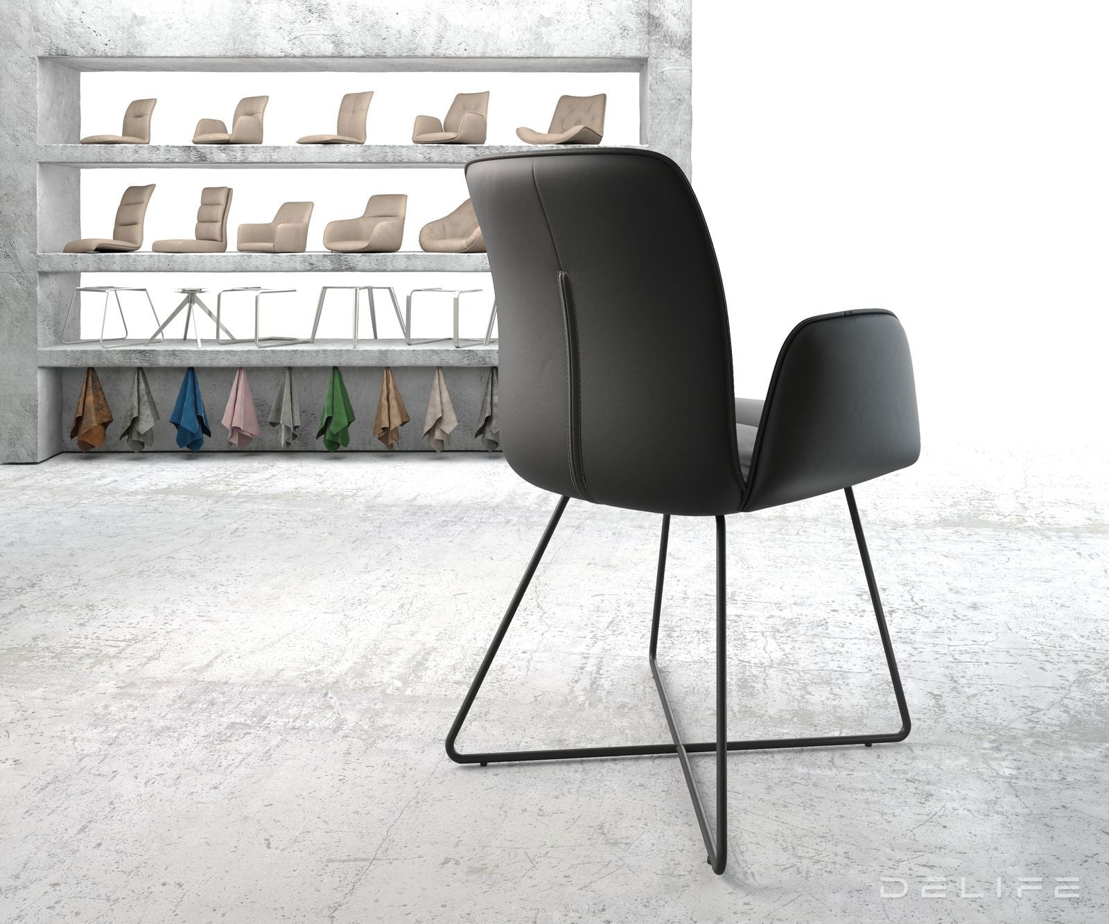 Jedilni stol Vinja, Material: Usnje 