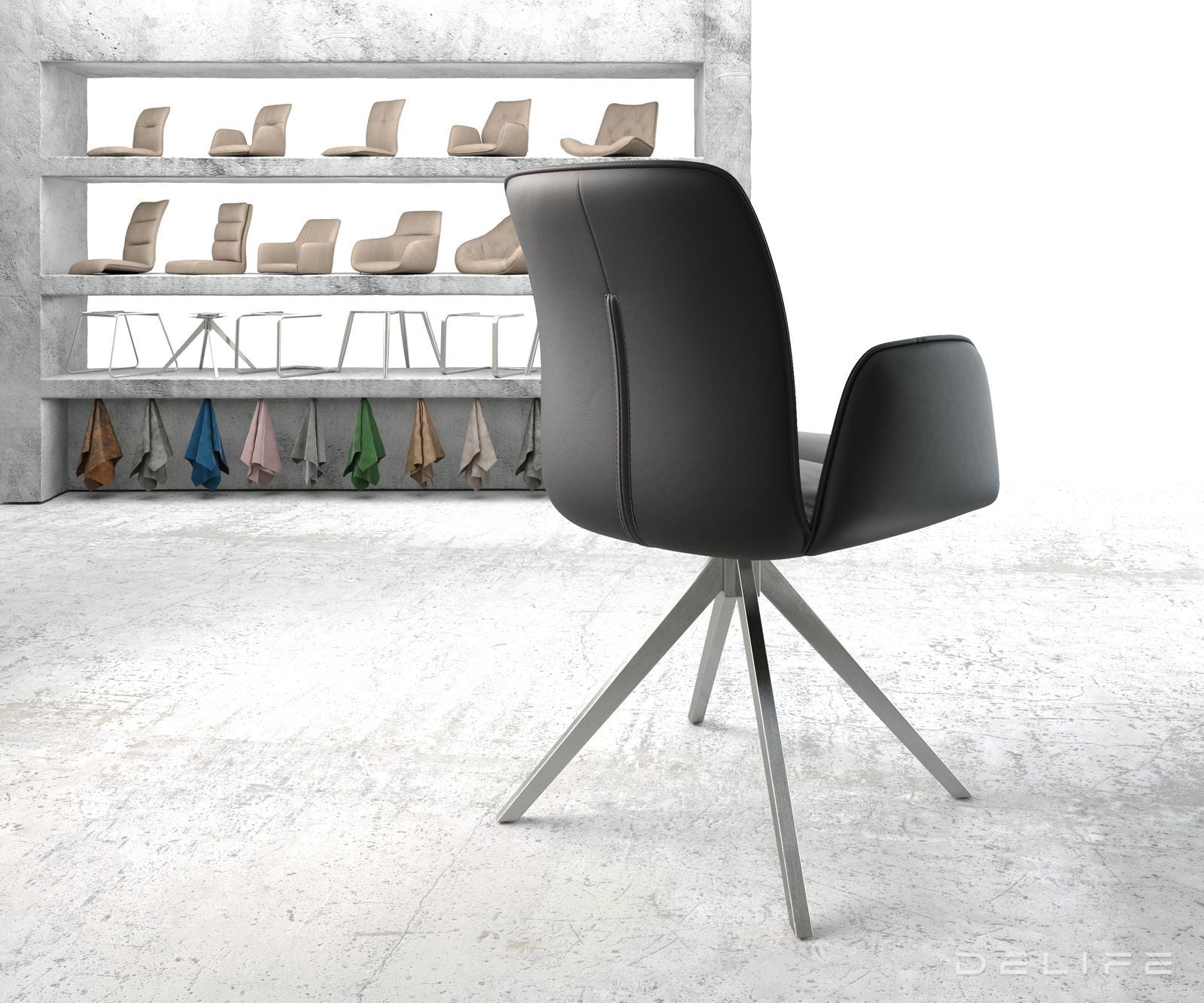 Jedilni stol Vinja, Material: Usnje 