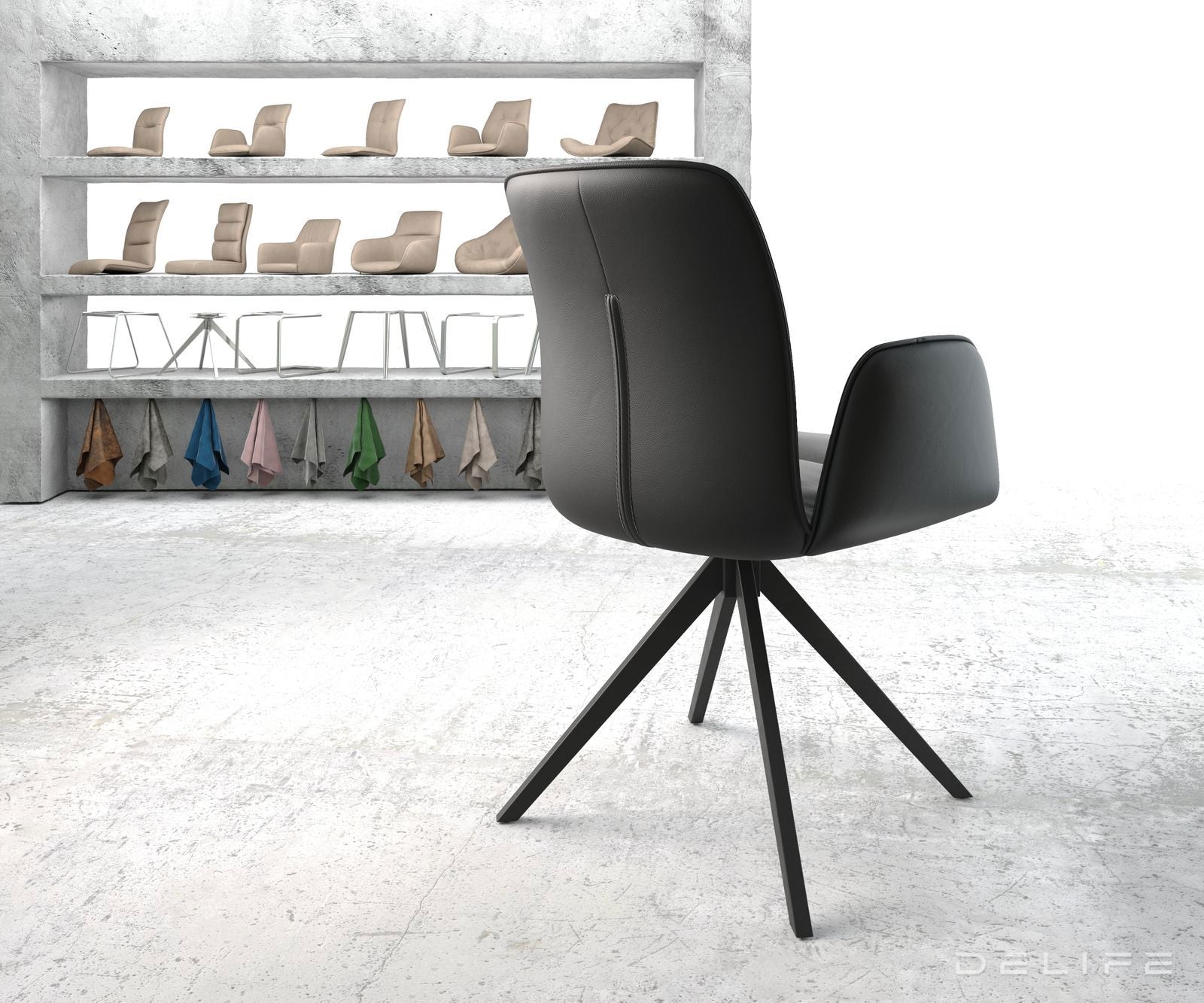 Jedilni stol Vinja, Material: Usnje 