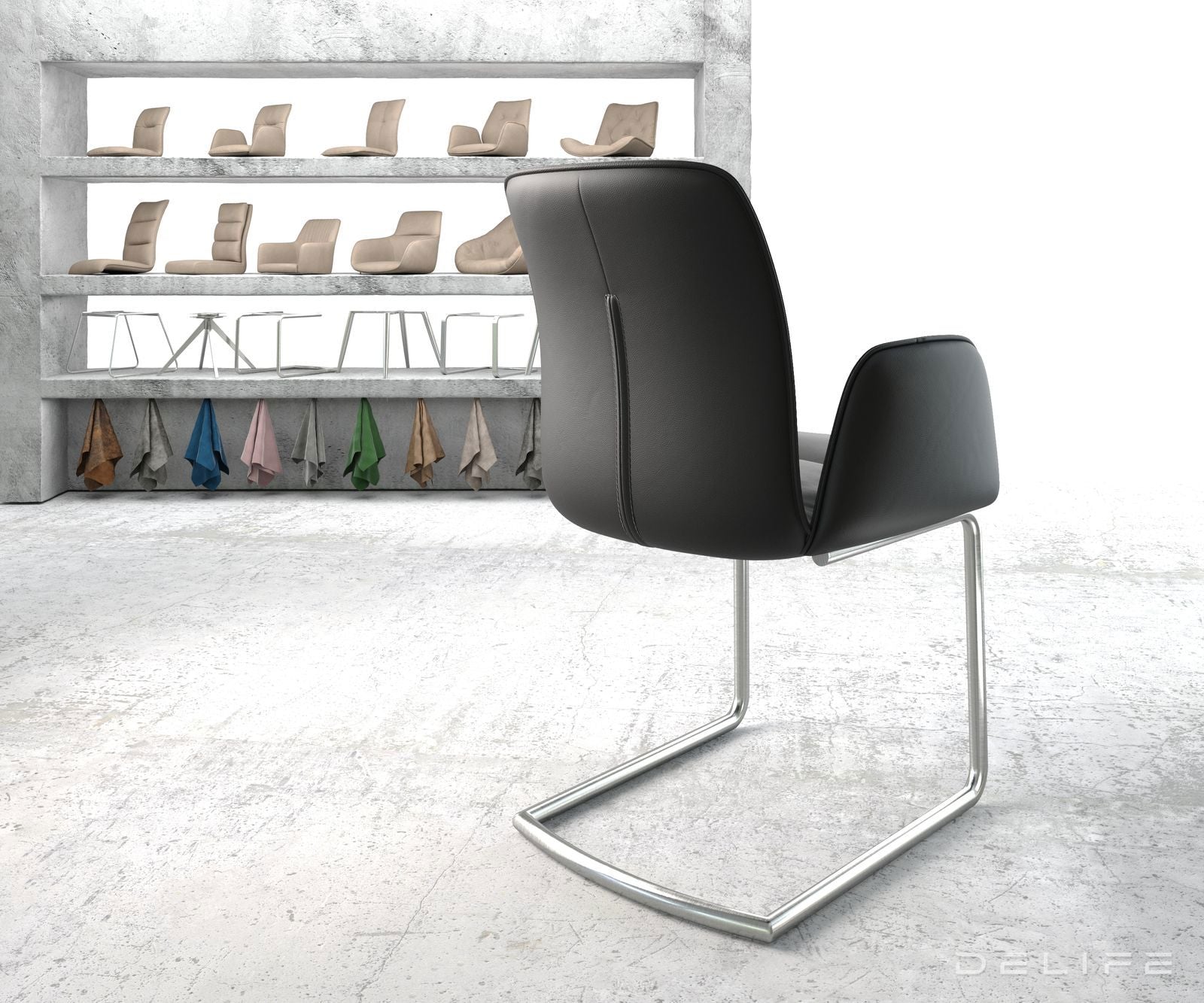 Jedilni stol Vinja, Material: Usnje 