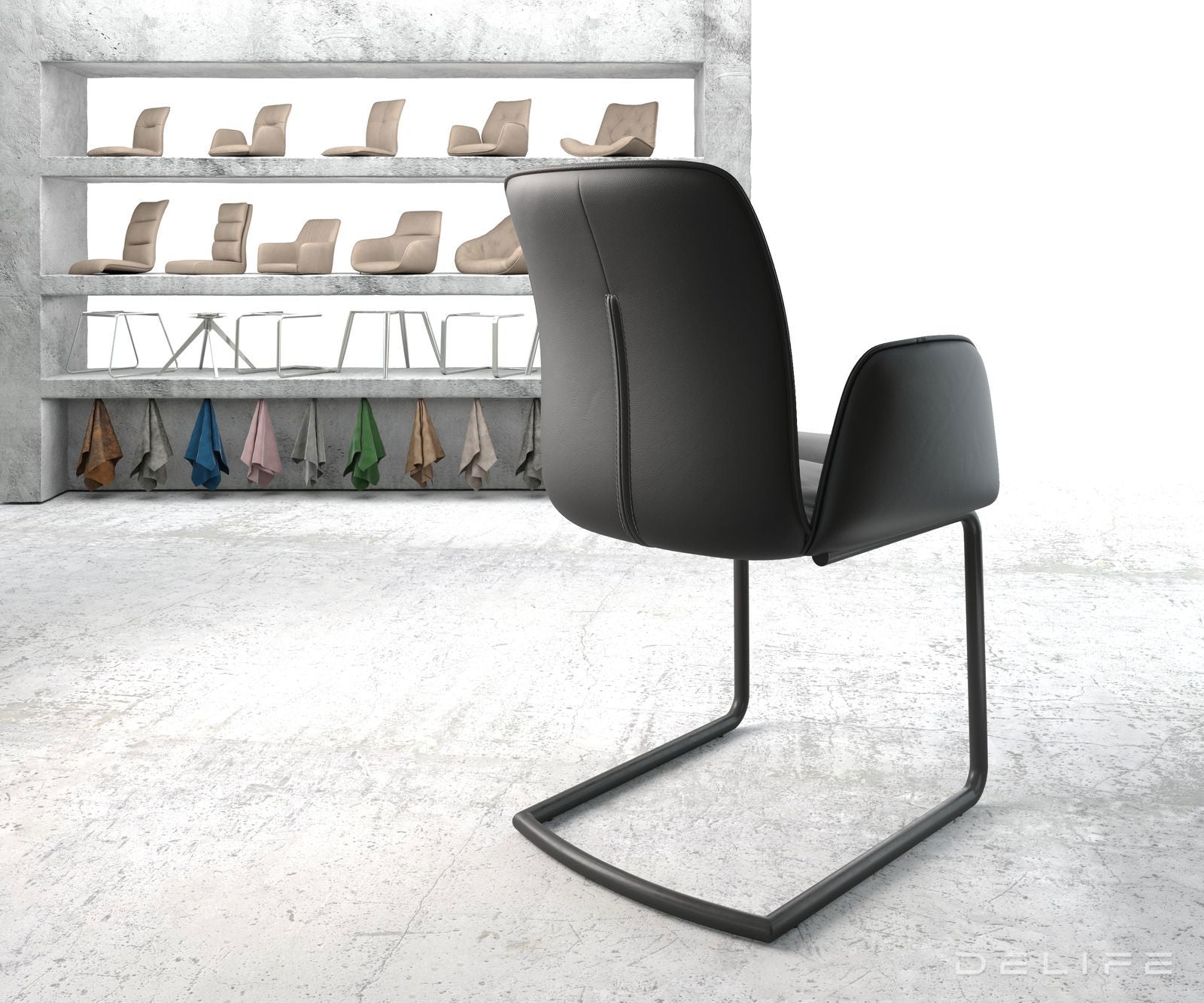 Jedilni stol Vinja, Material: Usnje 