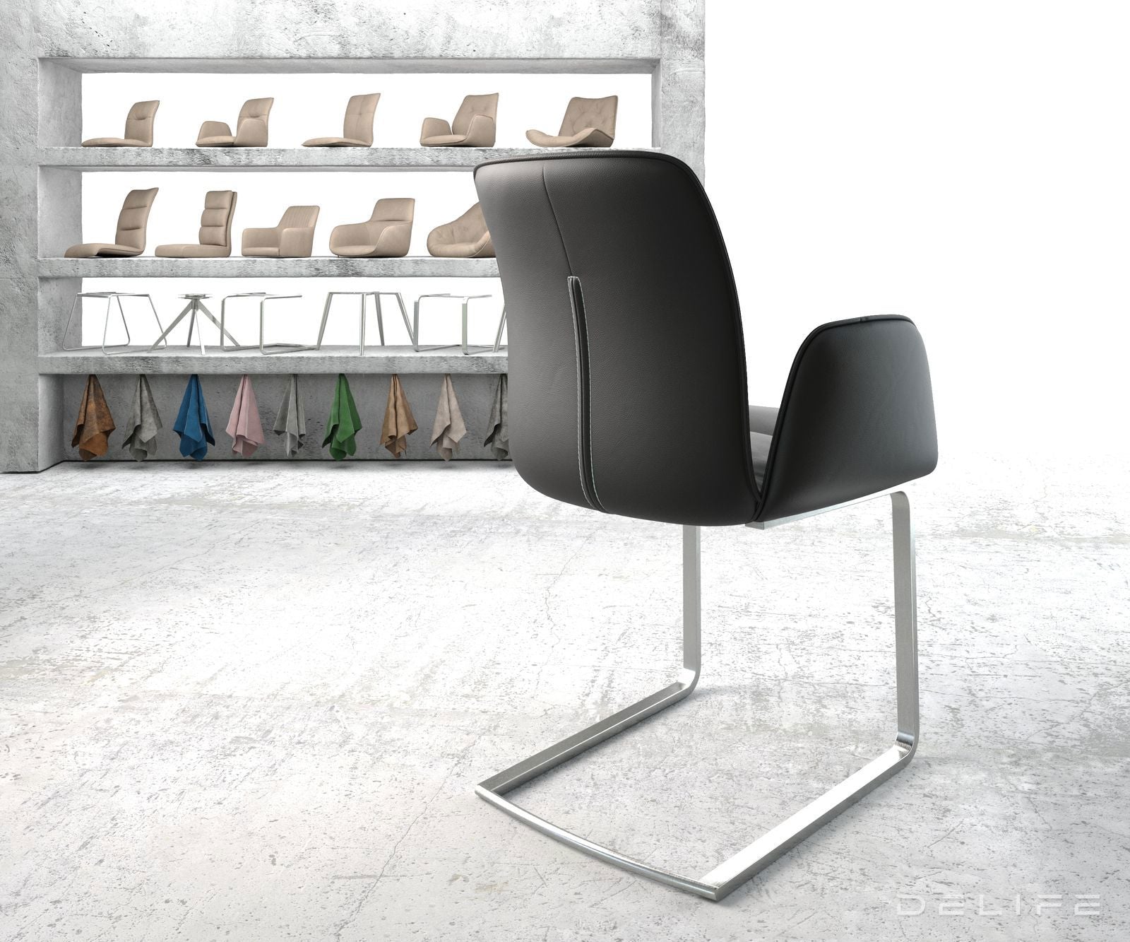 Jedilni stol Vinja, Material: Usnje 