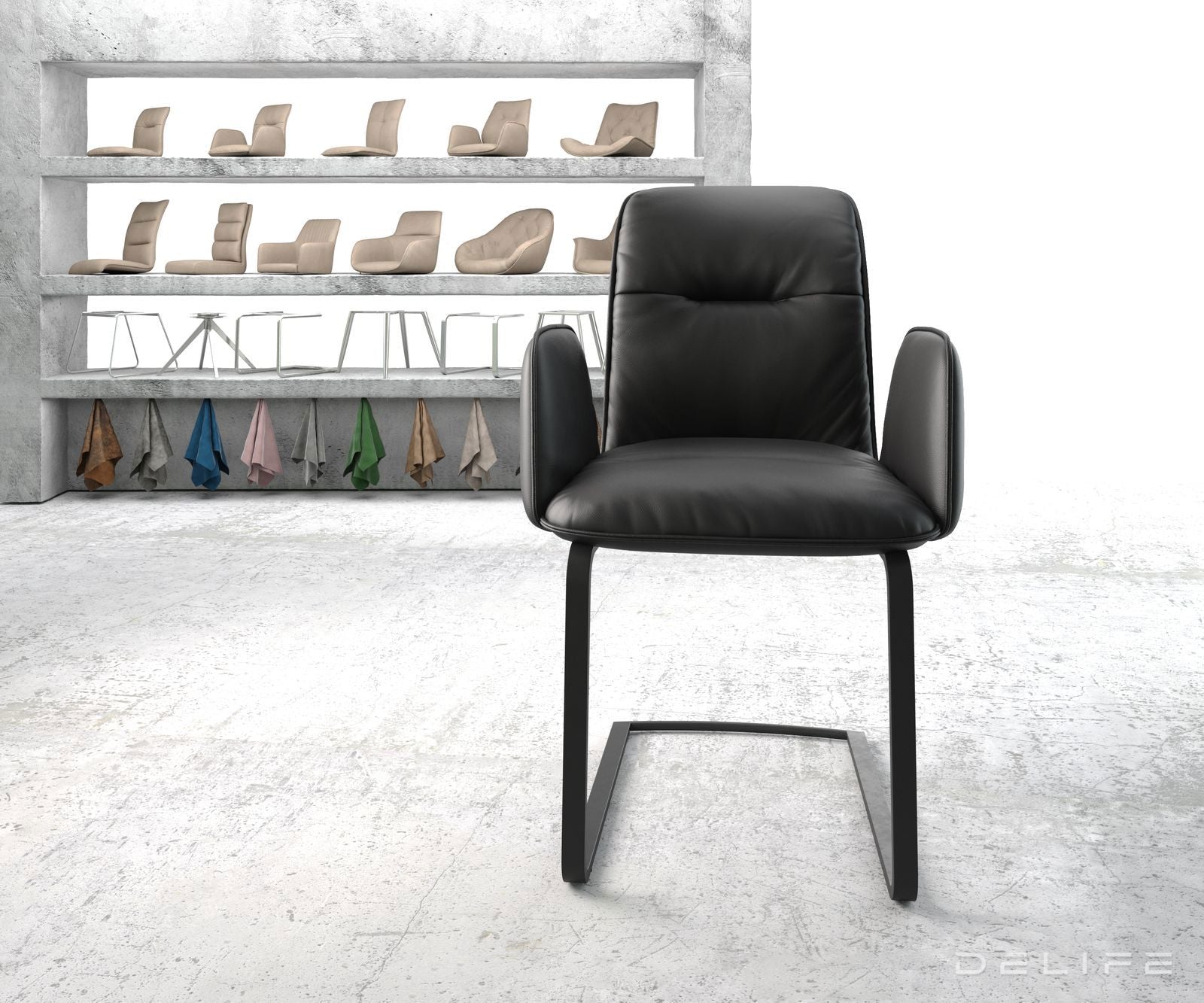 Jedilni stol Vinja, Material: Usnje 