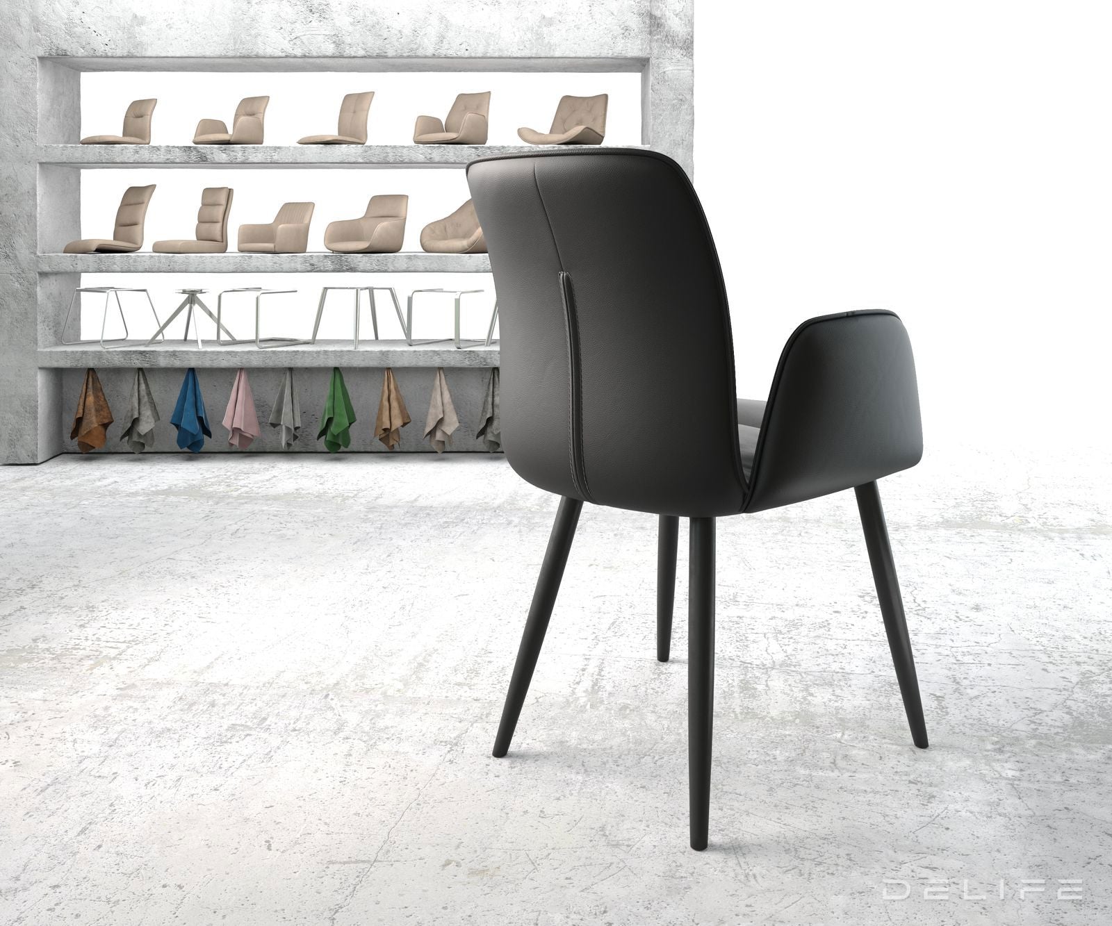 Jedilni stol Vinja, Material: Usnje 