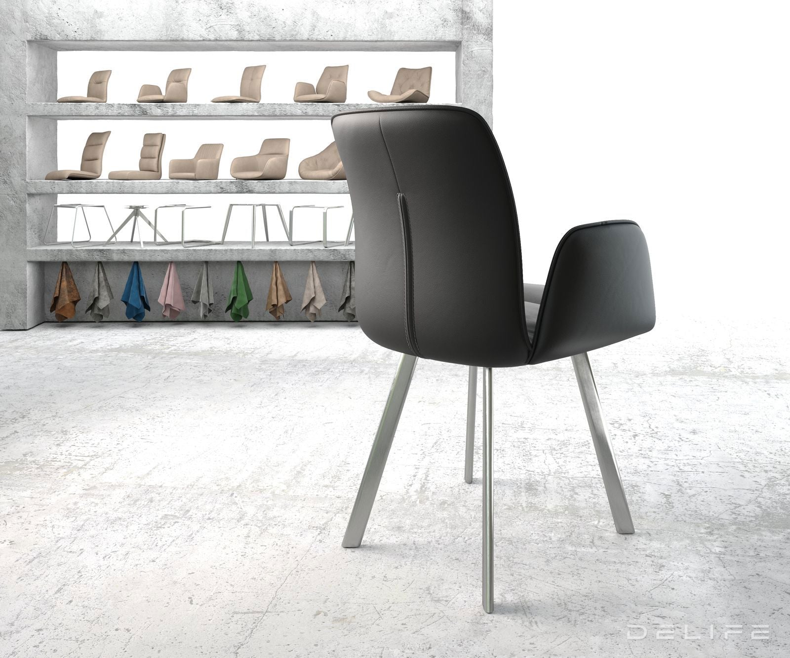 Jedilni stol Vinja, Material: Usnje 