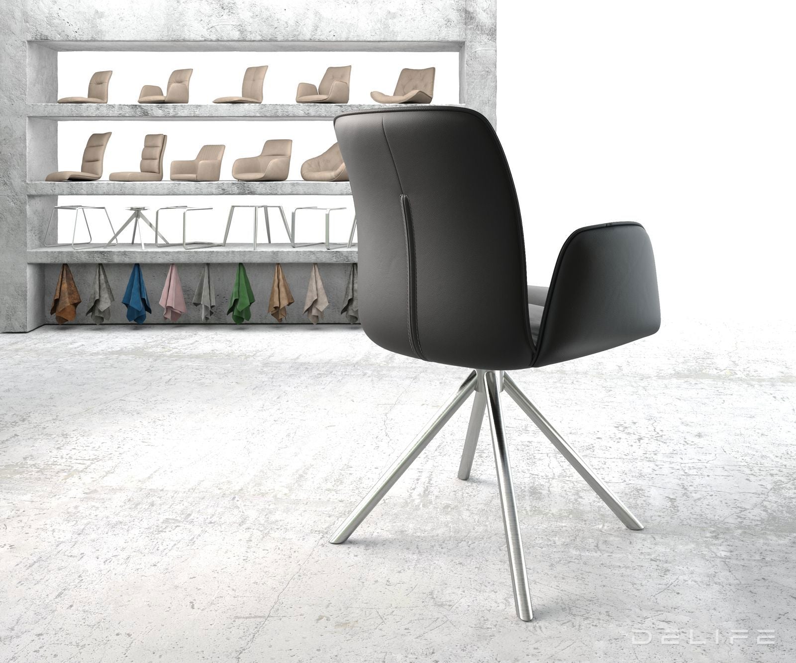 Jedilni stol Vinja, Material: Usnje 