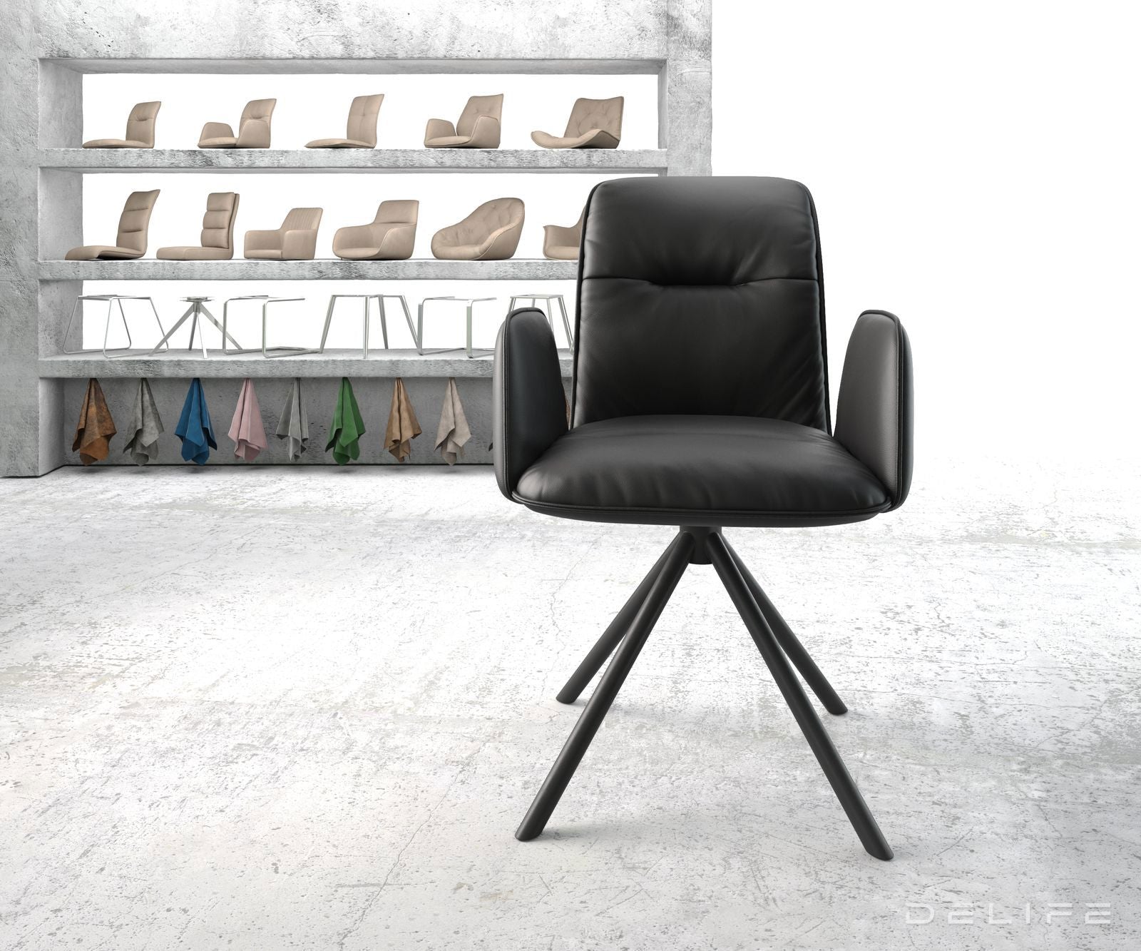 Jedilni stol Vinja, Material: Usnje 