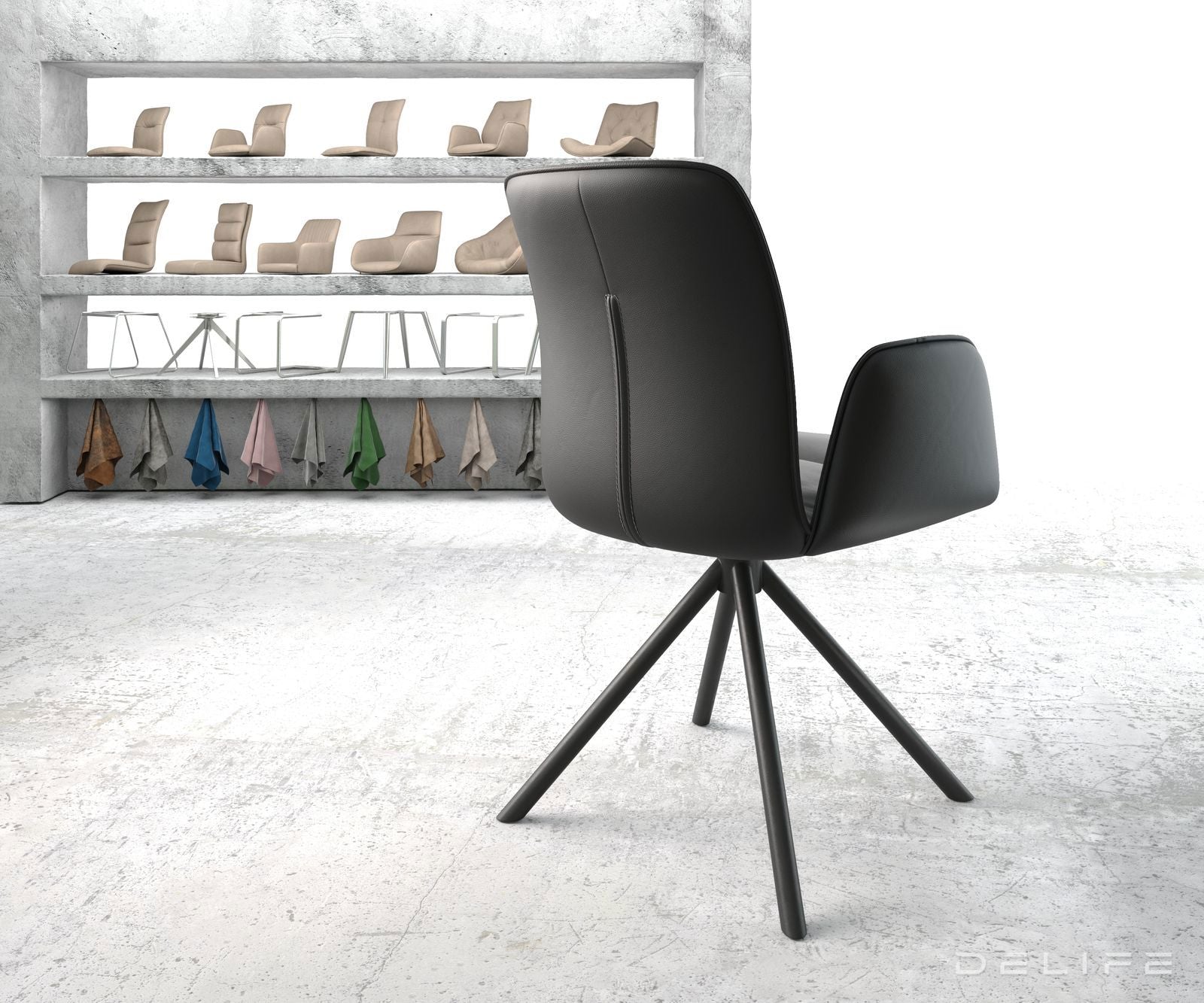 Jedilni stol Vinja, Material: Usnje 