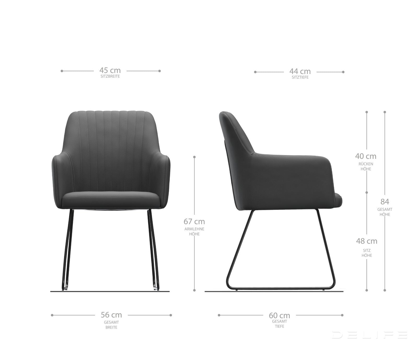 Jedilni stol Greg, Material: Plain tkano