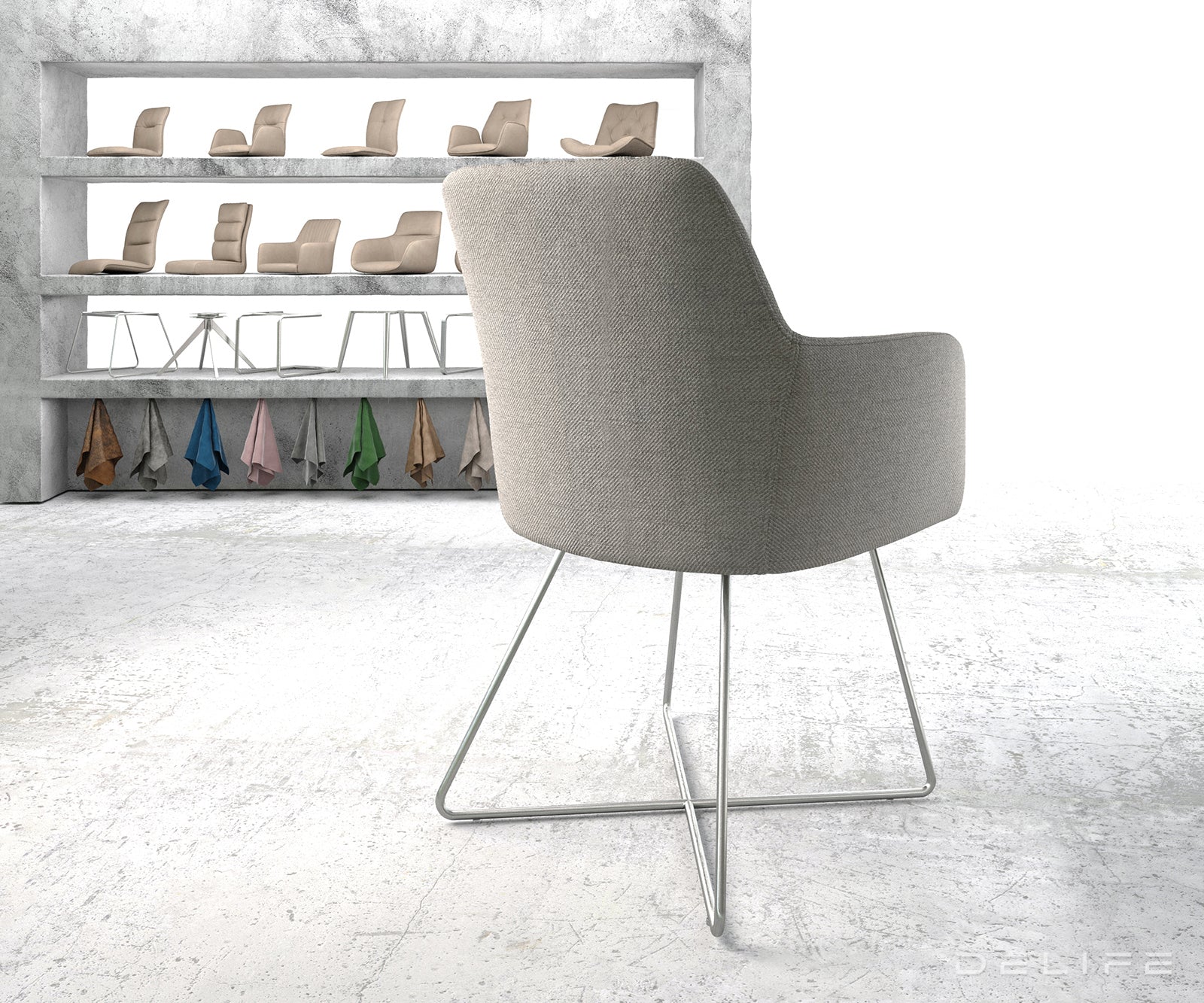 Jedilni stol Greg, Material: Plain tkano